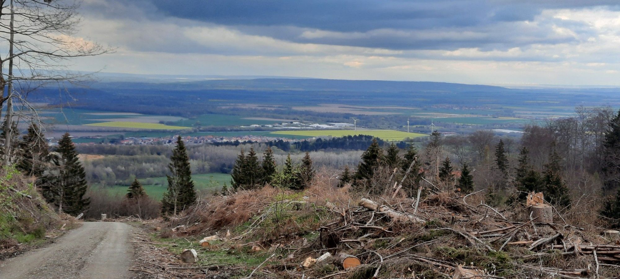 Unterer Adenbergsweg,Blick Harzvorland 