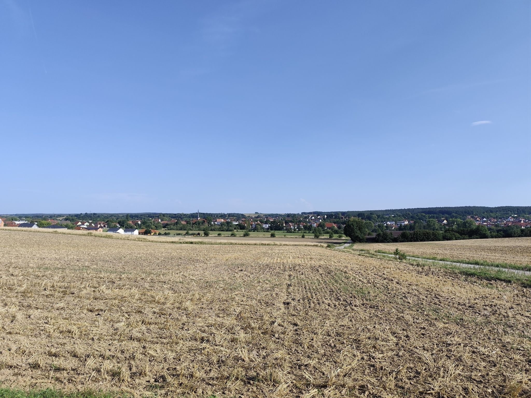 Hard hill with view over Burgebrach 