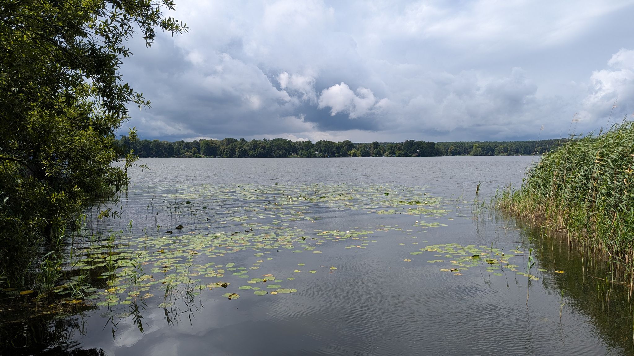 Erster Blick auf den Teupitzer See