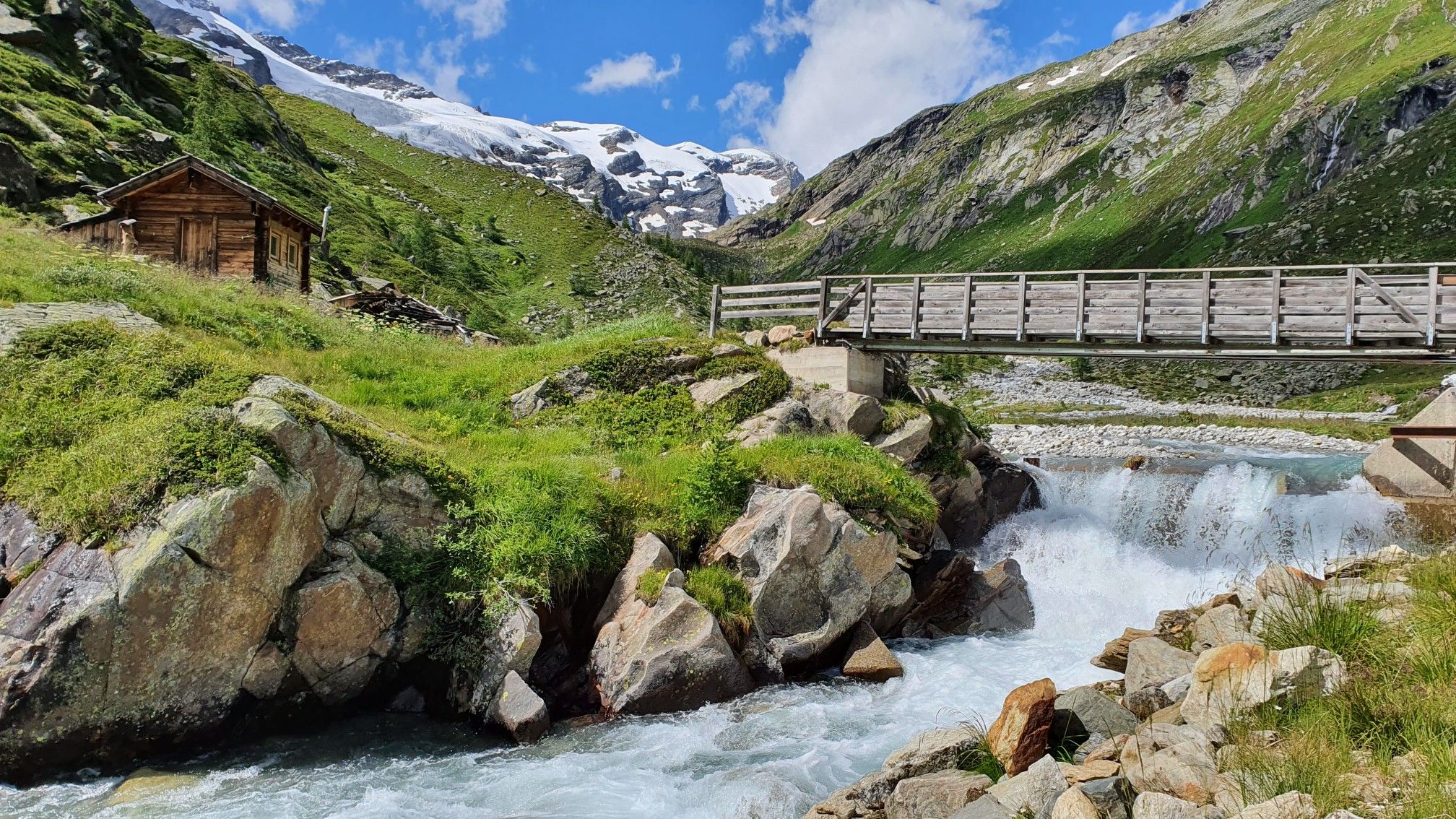 Großes Wasser kurz vor der Hütte