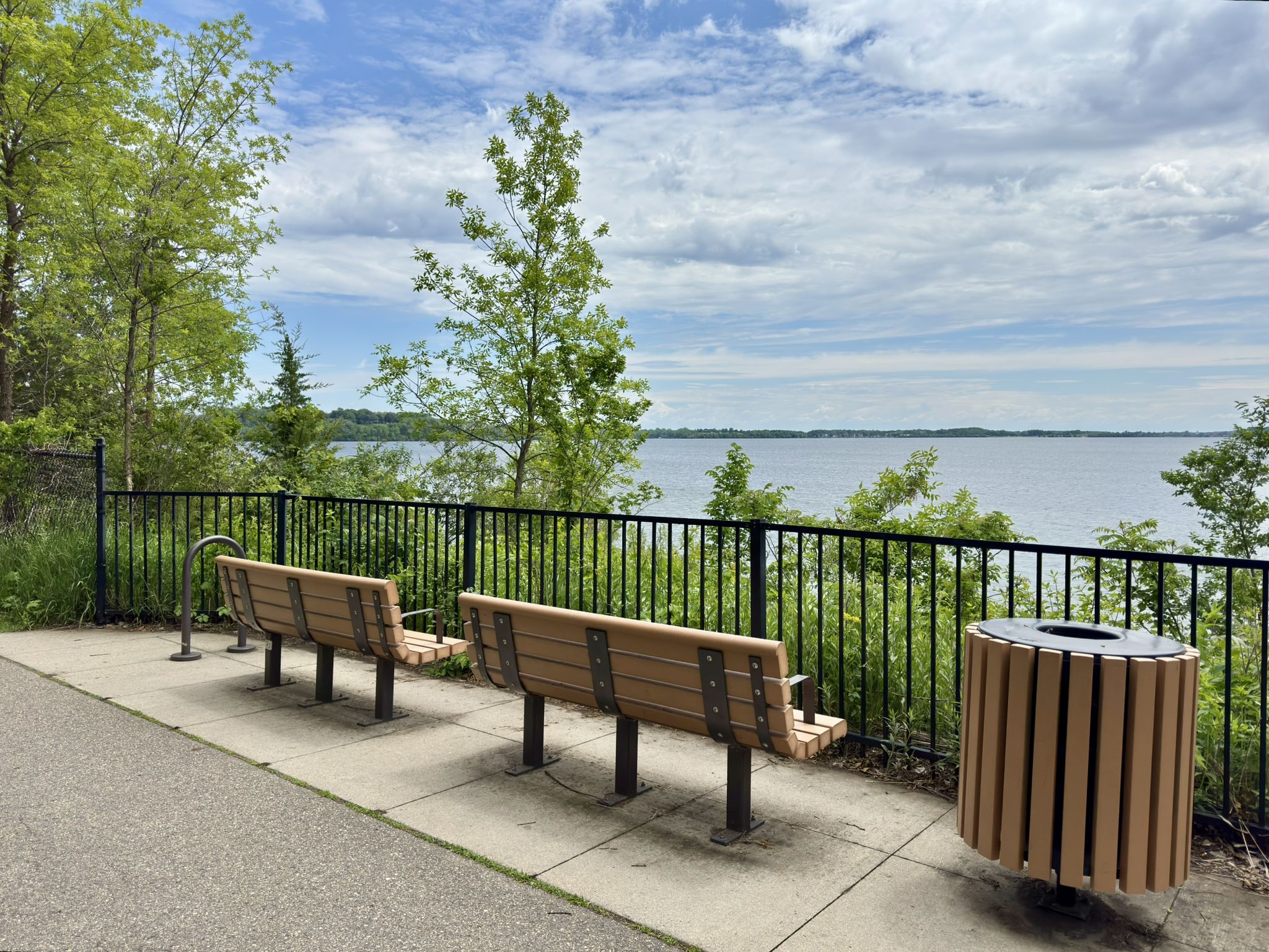 View of Lake Waconia from the Dakota Rail Trail