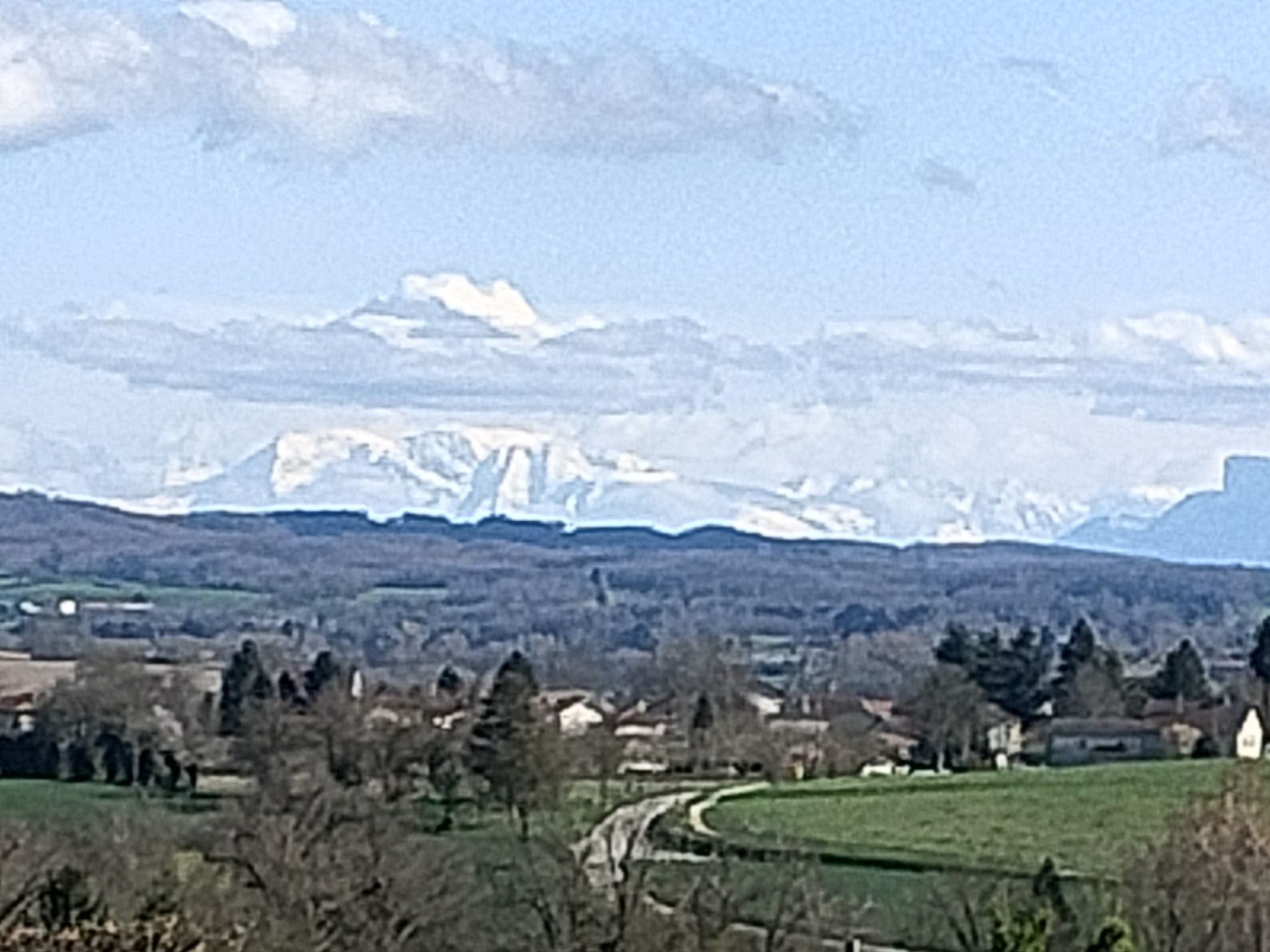 Point de vue sur les Alpes