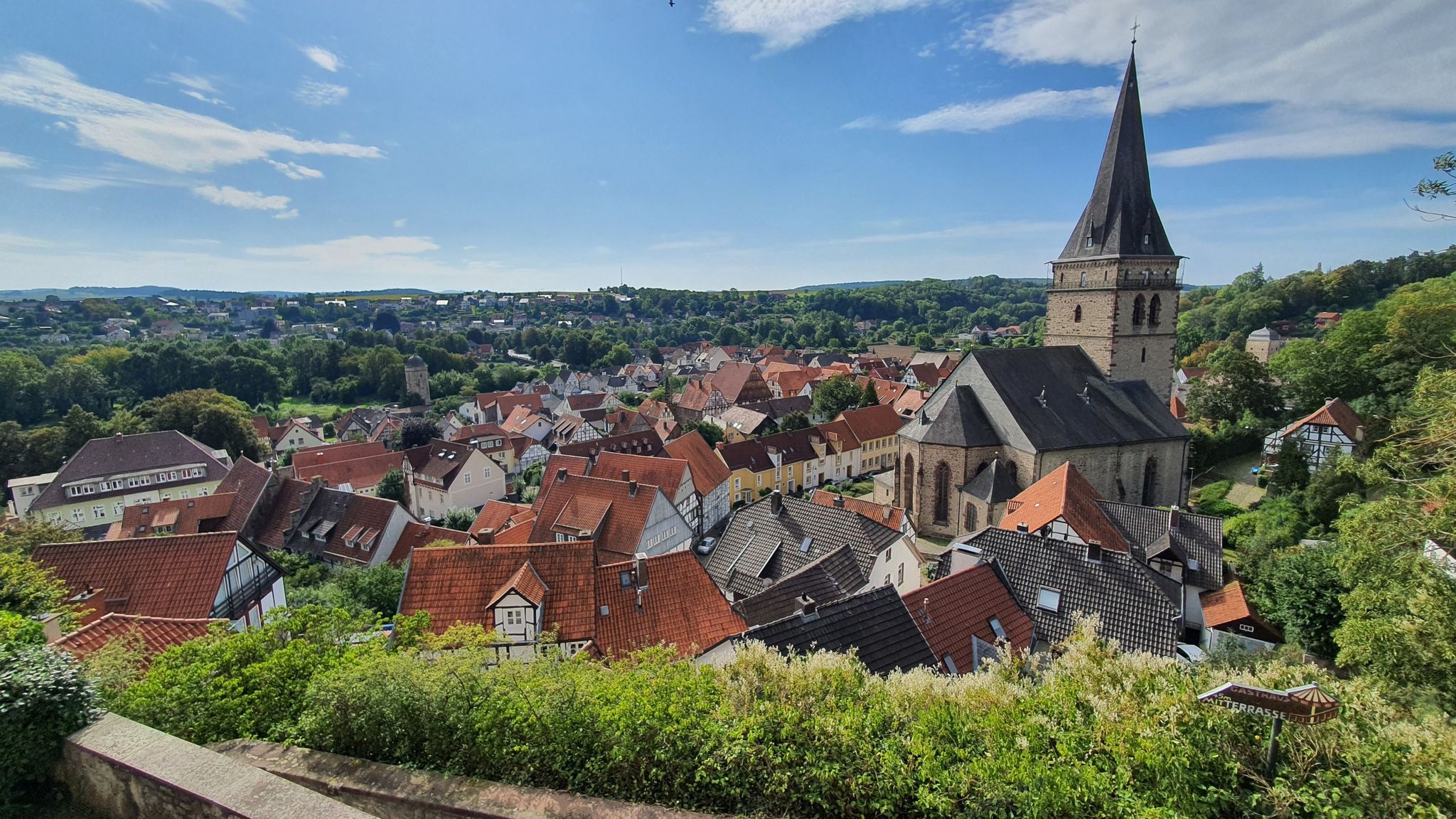 Blick über Warburg von Maria im Weinberg