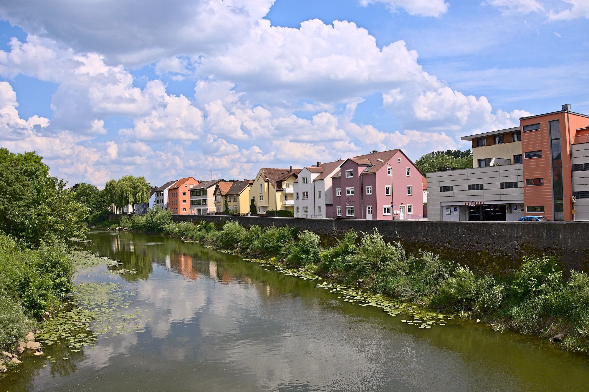 Blick auf die Wörnitz kurz vor ihrer Mündung in die Donau