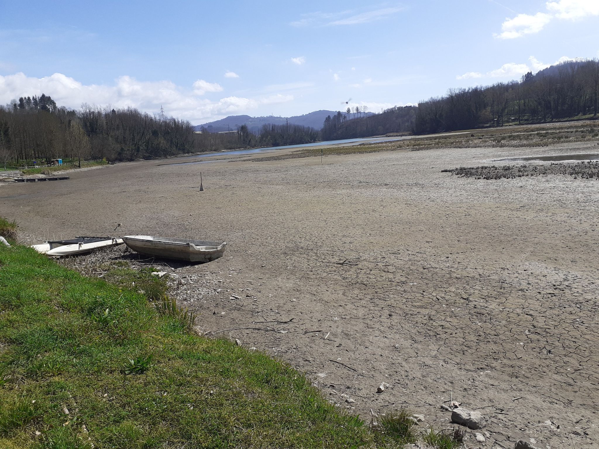 il lago in secca
