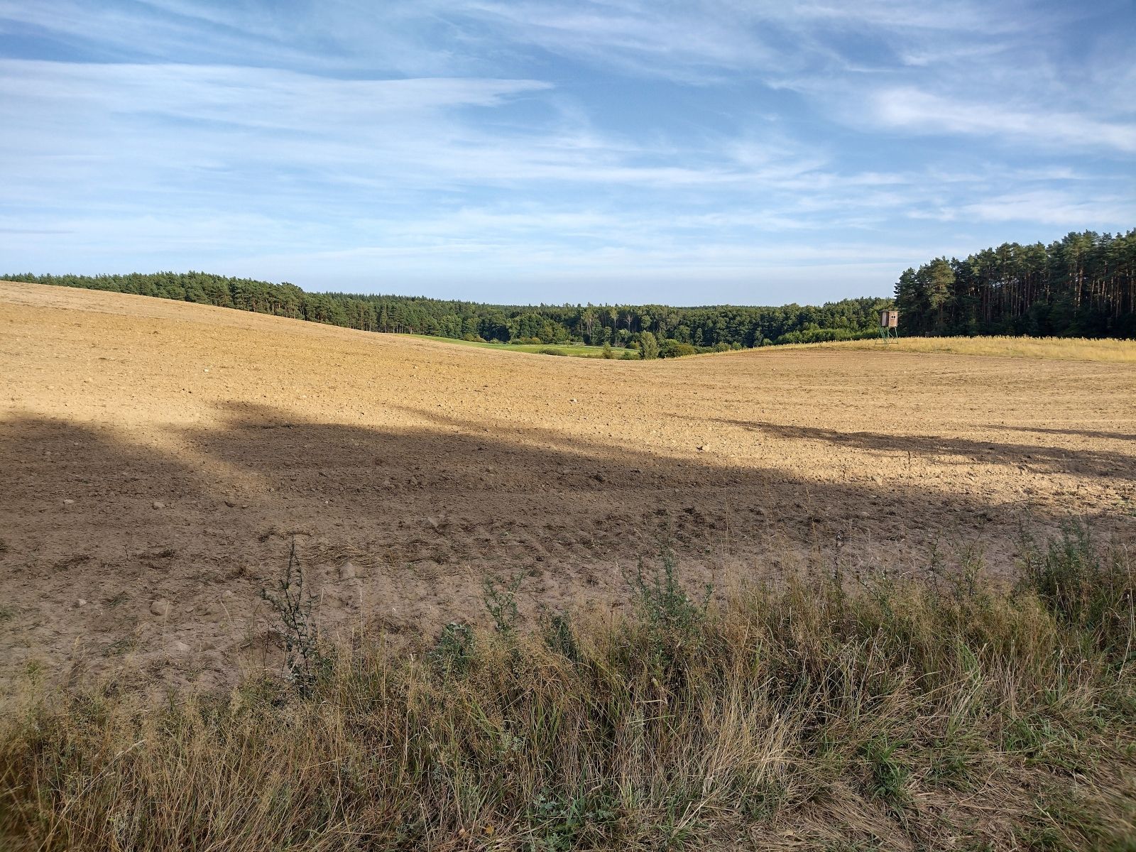schöne uckermärkische Landschaft - im Hintergrund der See
