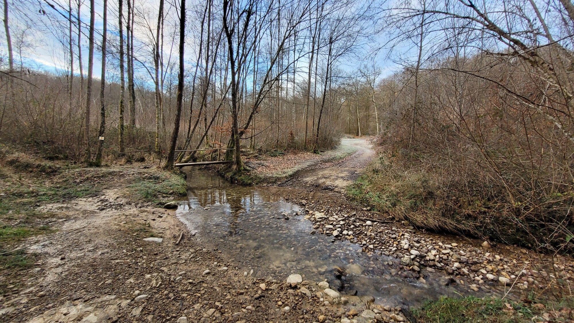 Photo prise à l'aller mais qui se place sur le trajet retour, la trace repassant au même endroit.