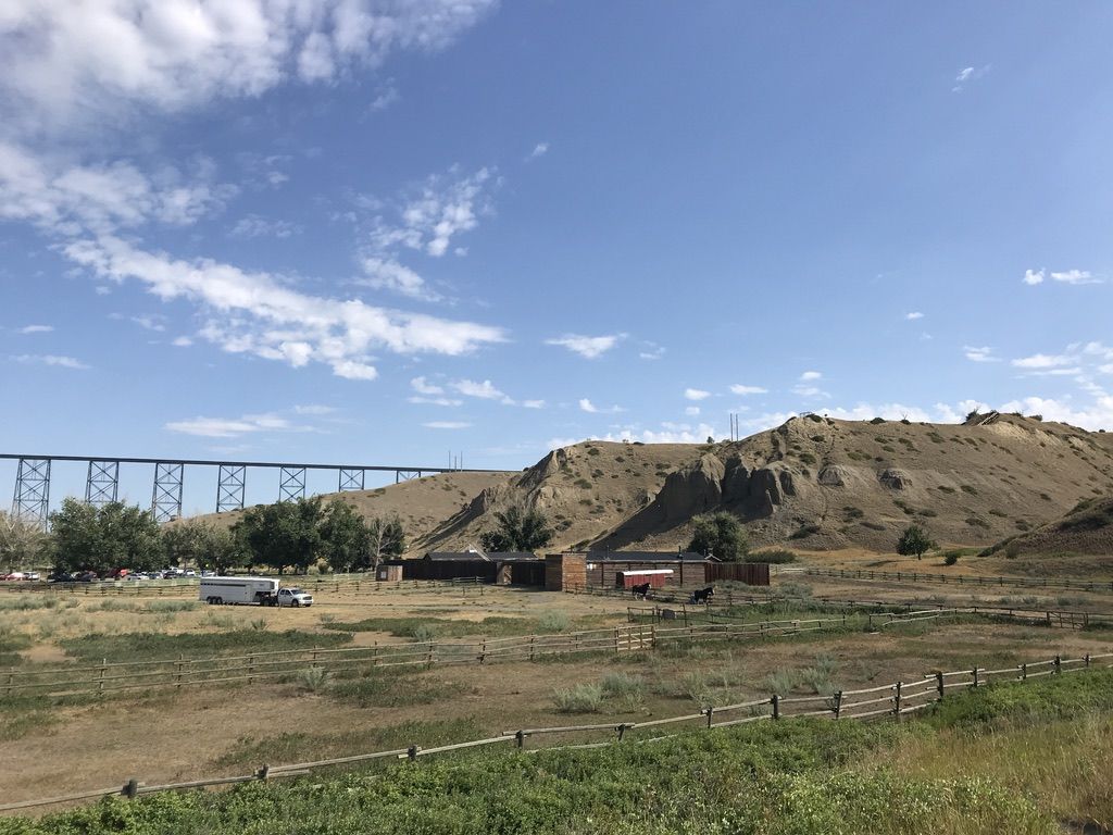 Rail trestle in Lethbridge near Fort Woop-Up