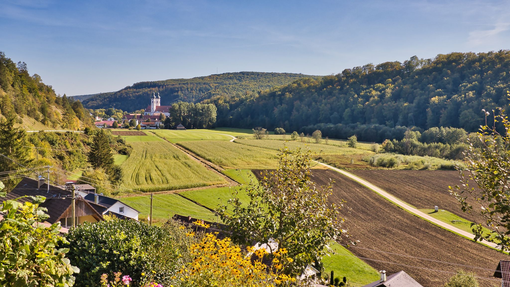 Blick auf das Münster von Zwiefalten