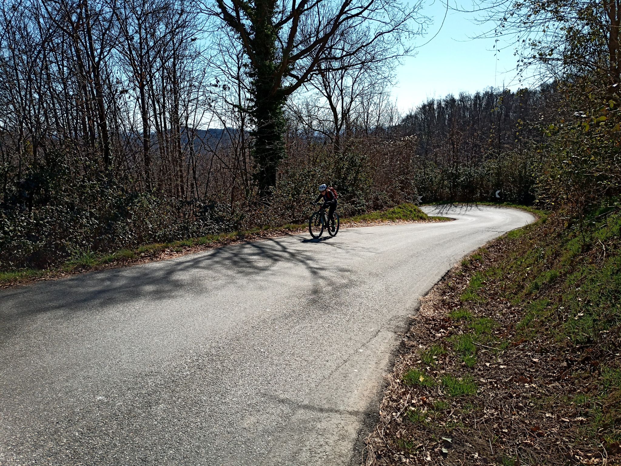 Anna in salita verso la colma
