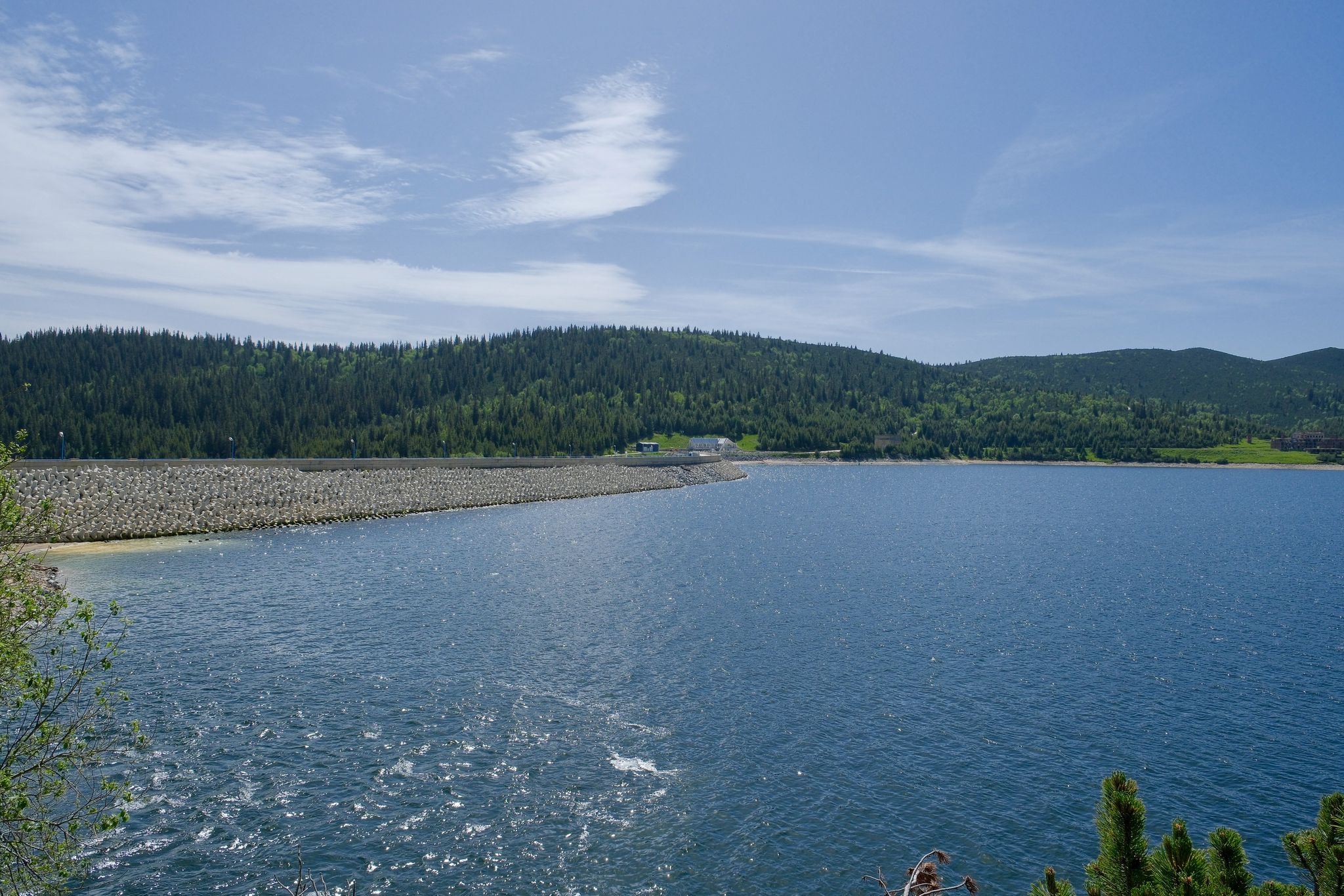 Blick auf die erste Staumauer