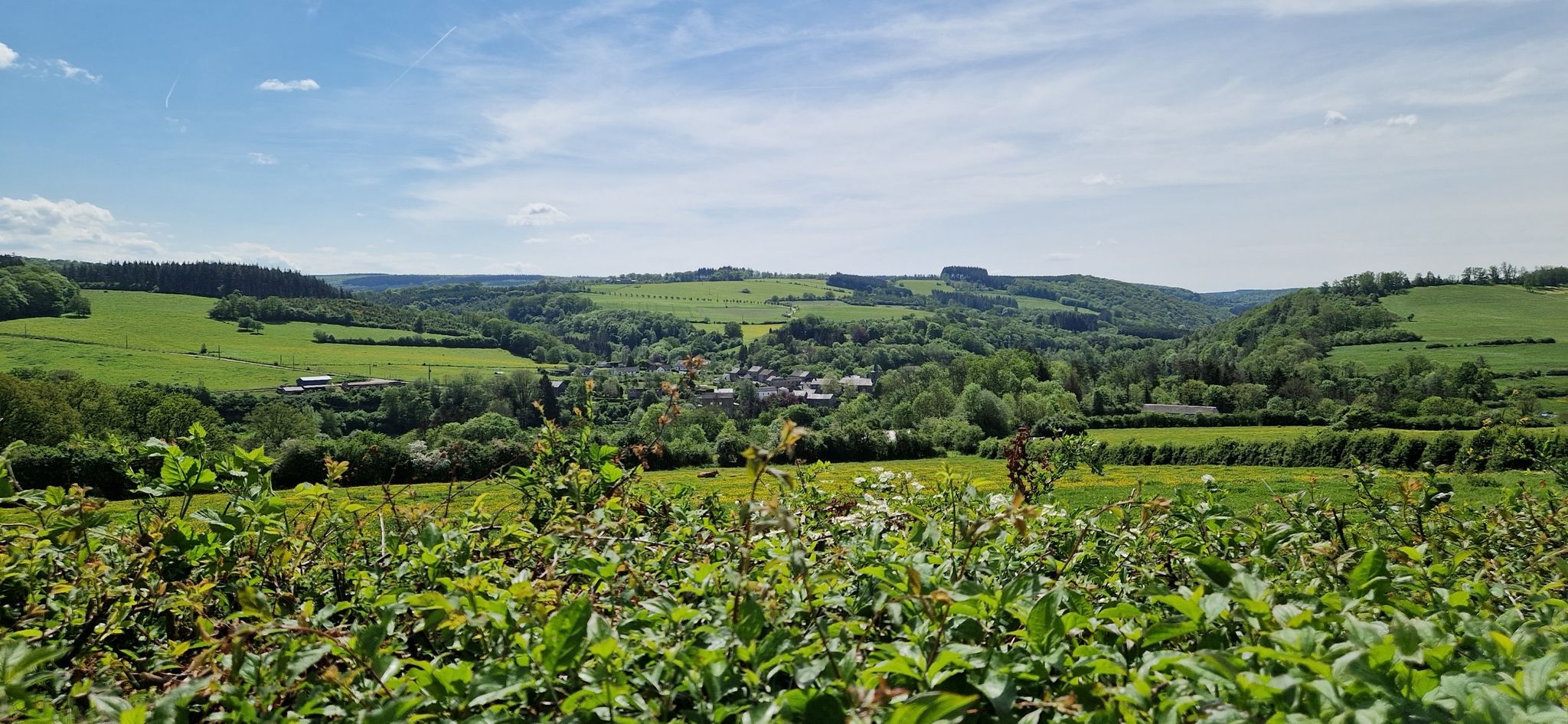 Le village de Grupont, point de deparr.