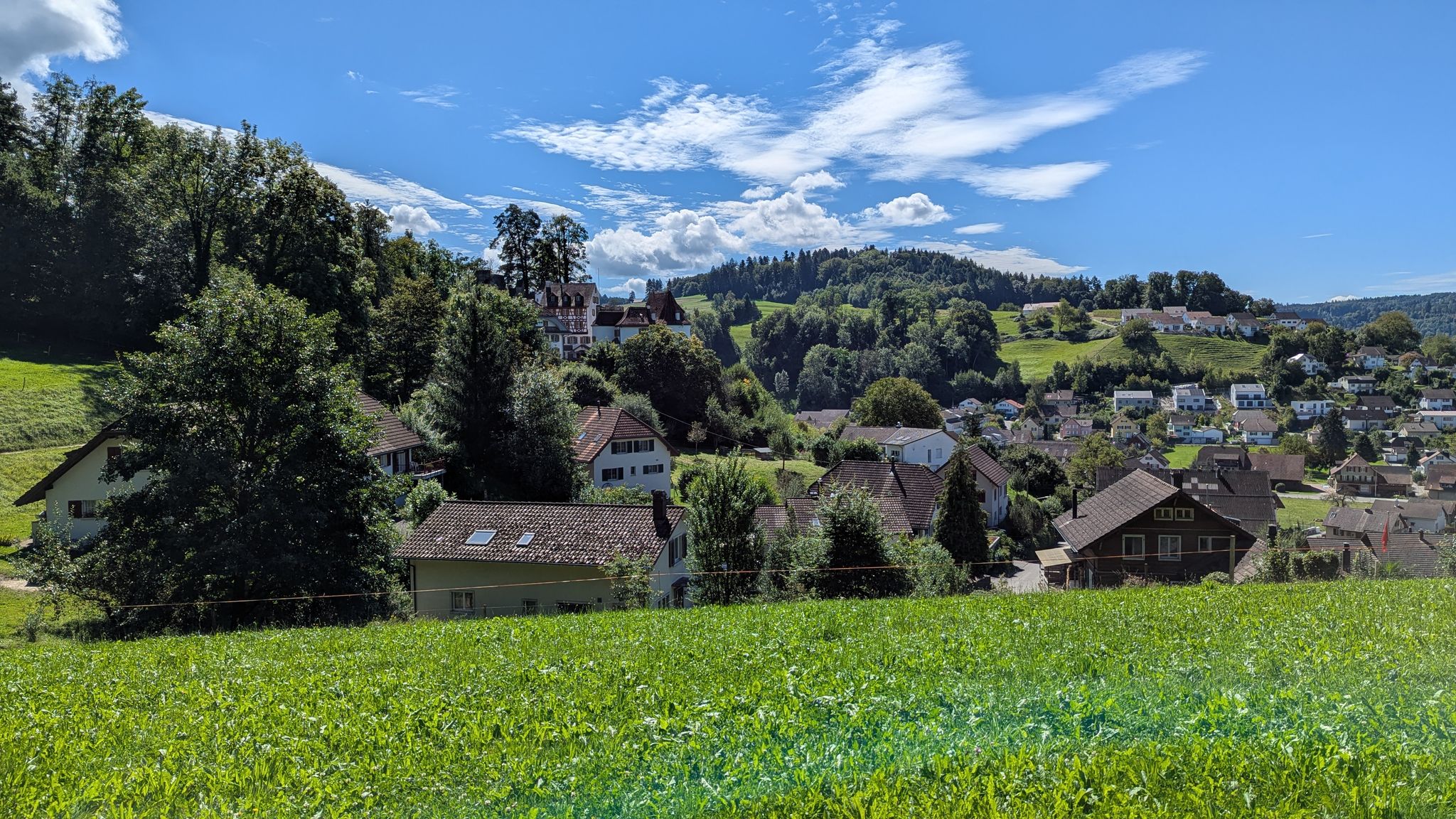 Blick zurück zur Trostburg und nach Teufenthal