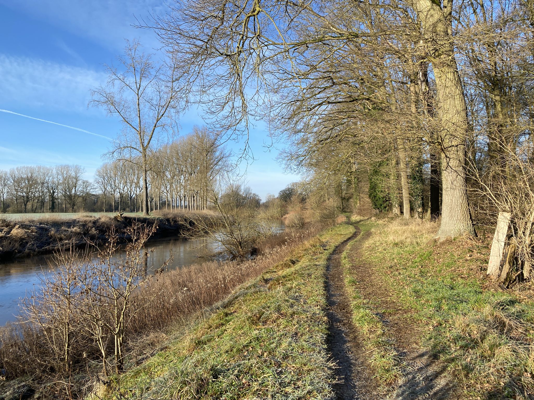 Wanderweg an der Ems entlang.