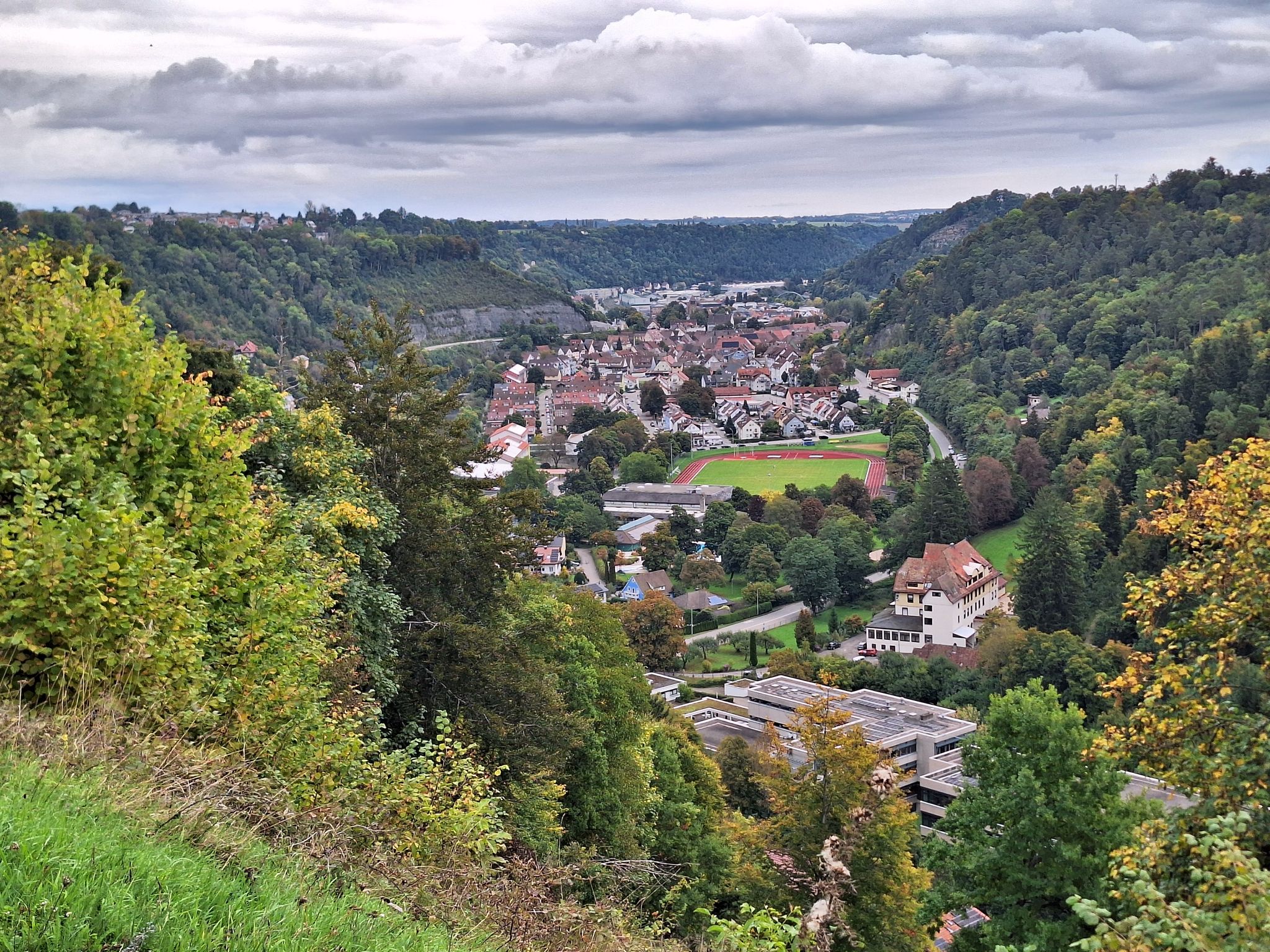 Blick auf Sulz von der Ruine Albeck