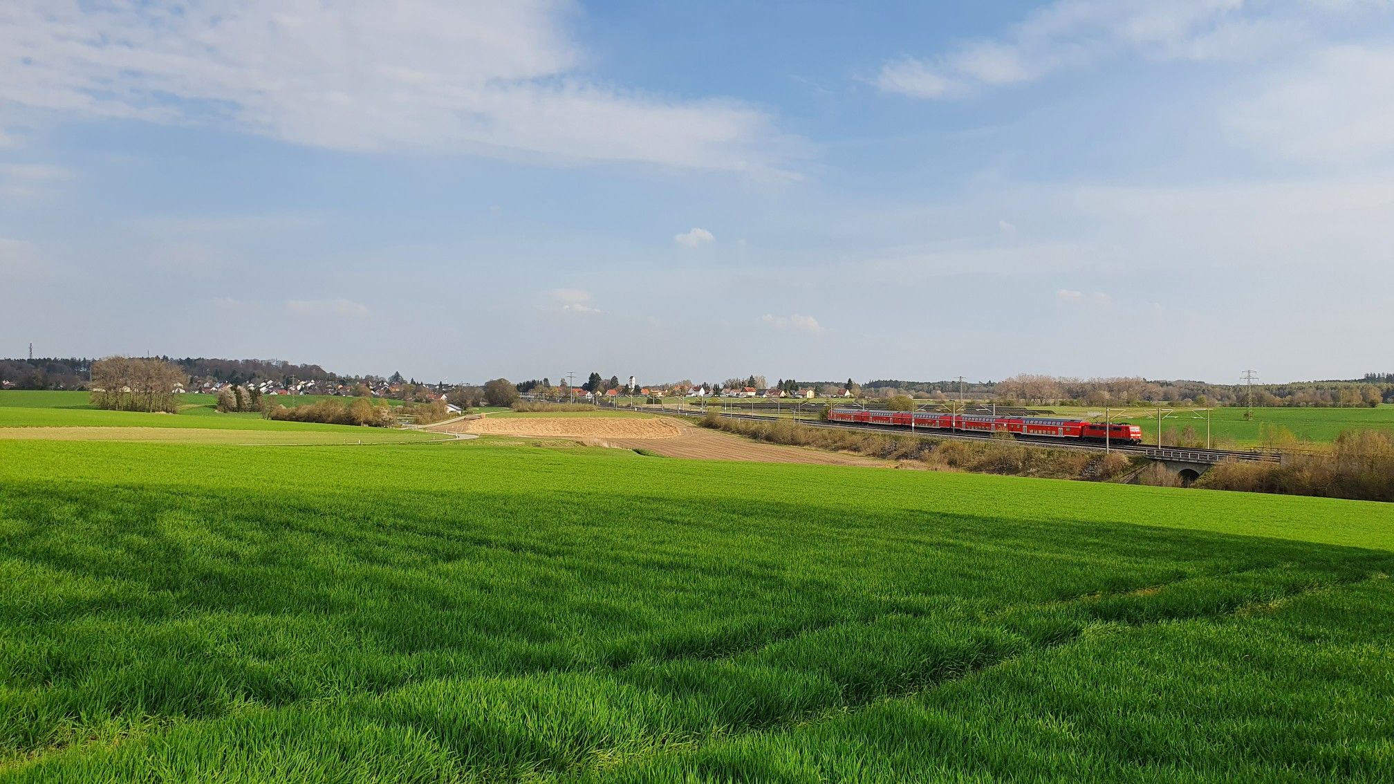Blick auf Althegnenberg bei Hochdorf