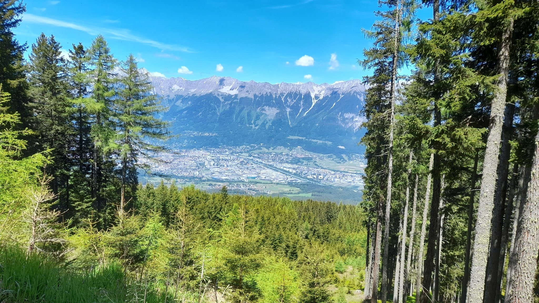 Blick auf Innsbruck ! ( Issweg Sistrans)