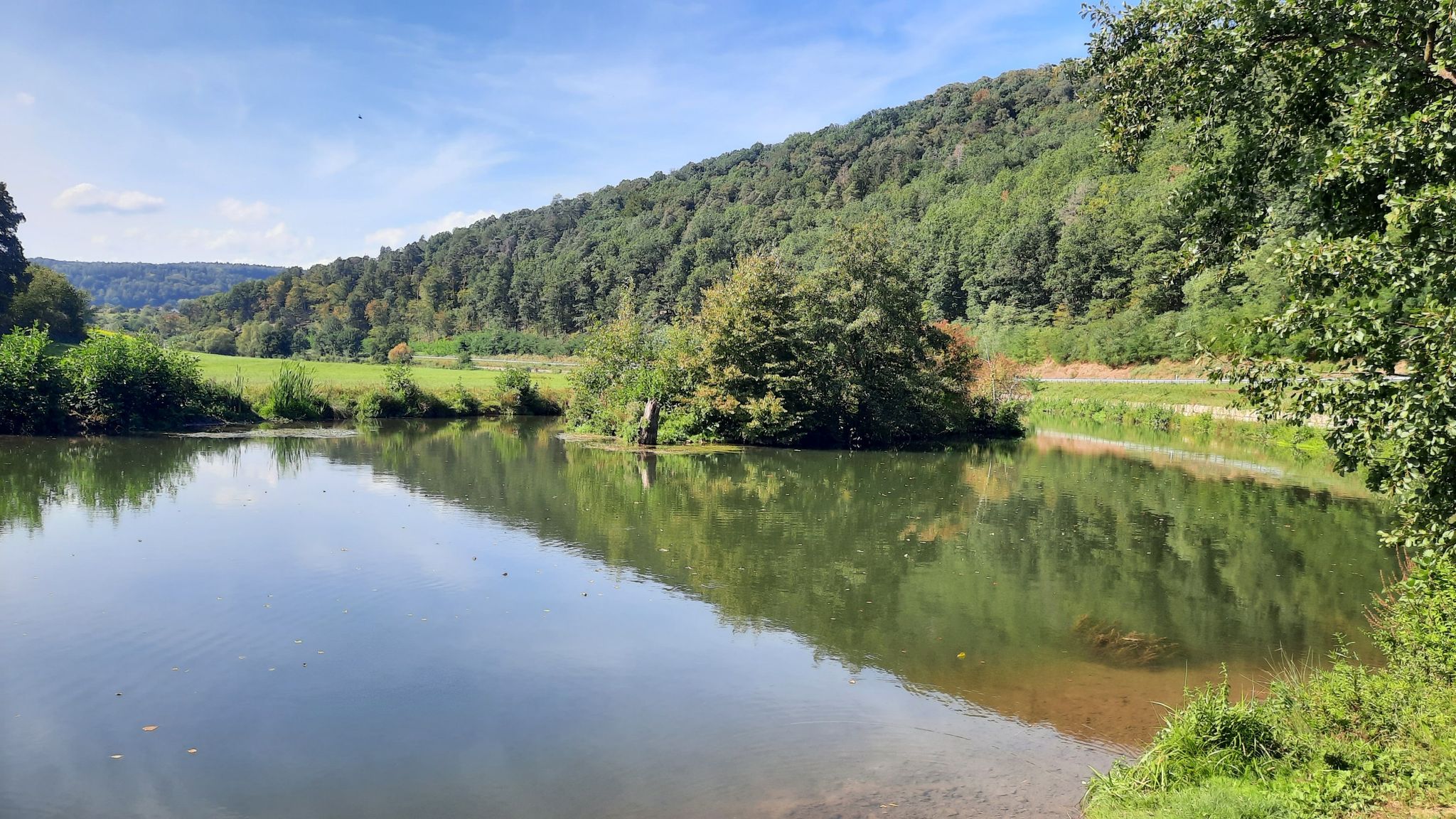 die fränkische Saale - Flussschlaufen wie an Saar oder Mosel... ☝
