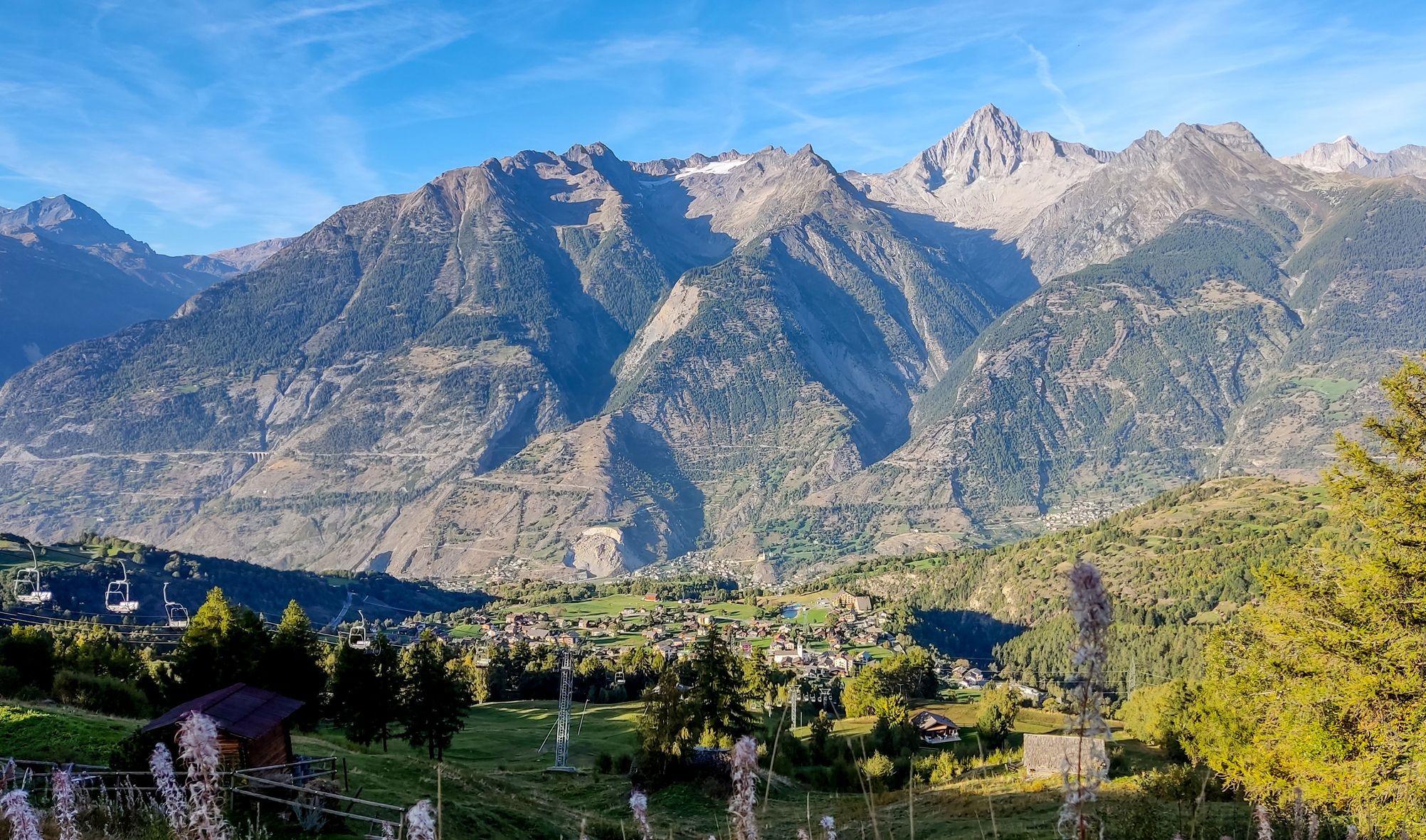 Blick auf Unterbäch