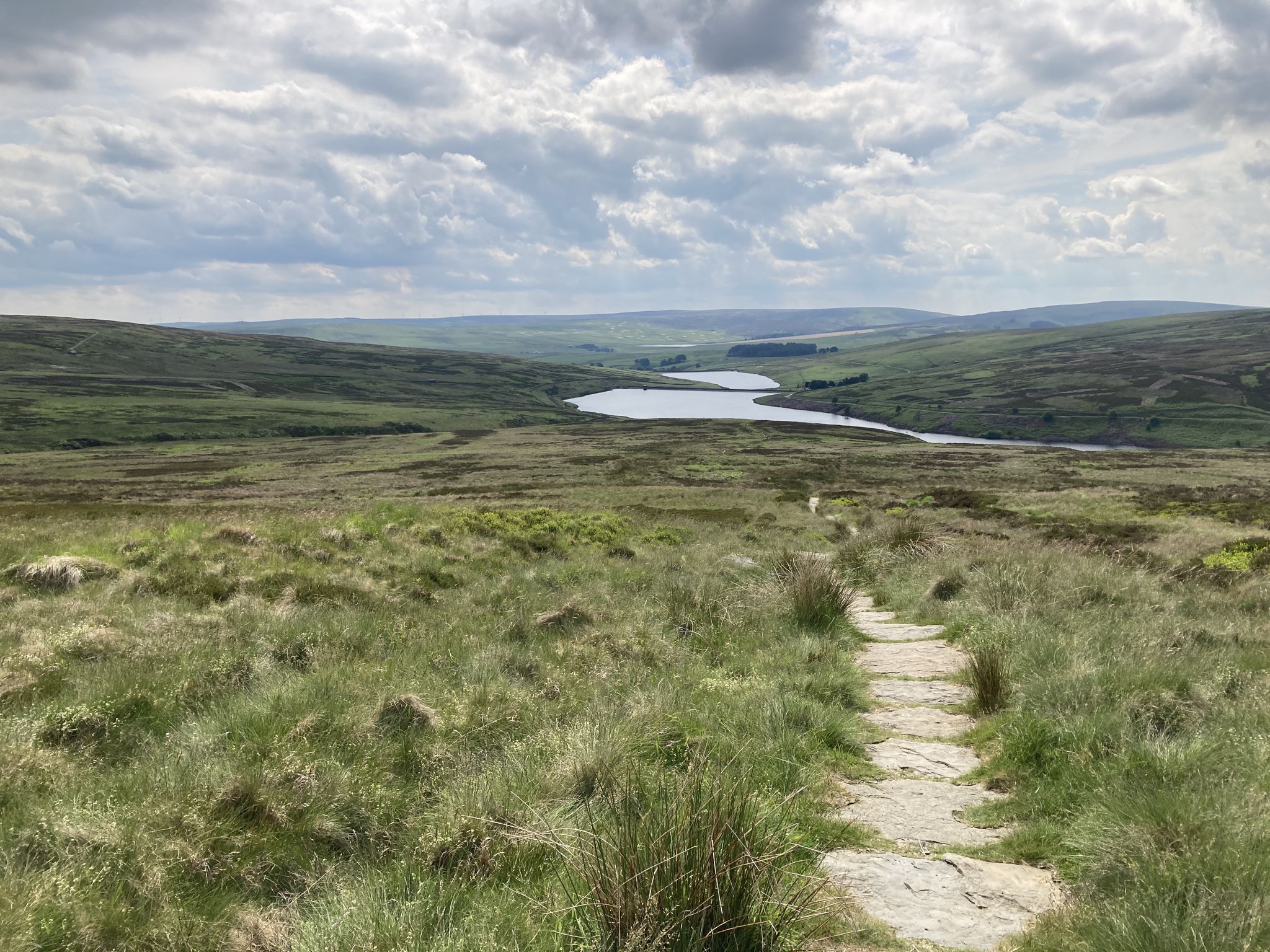 Leaving  Dean reservoirsbehind! Not quite at the top of Wadsworthmoor !!