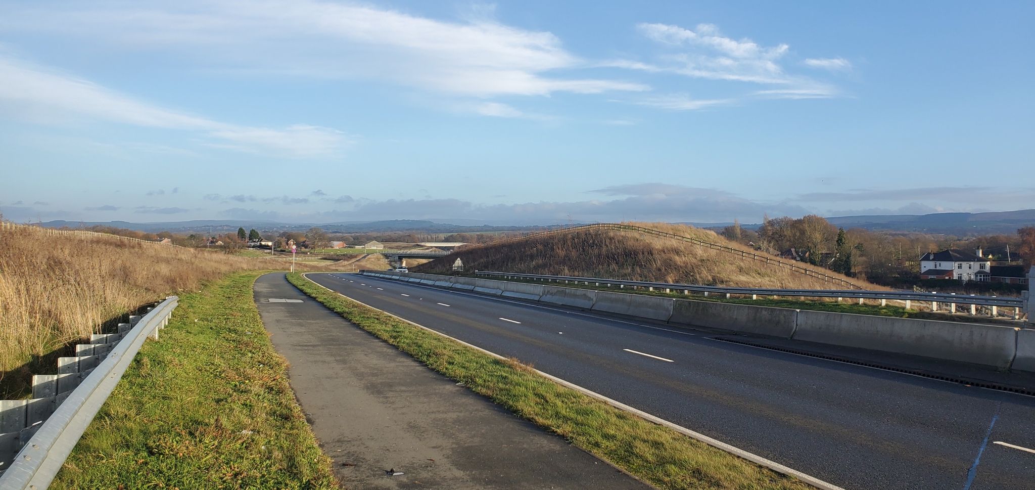 beautiful winters day to cycle down the A555