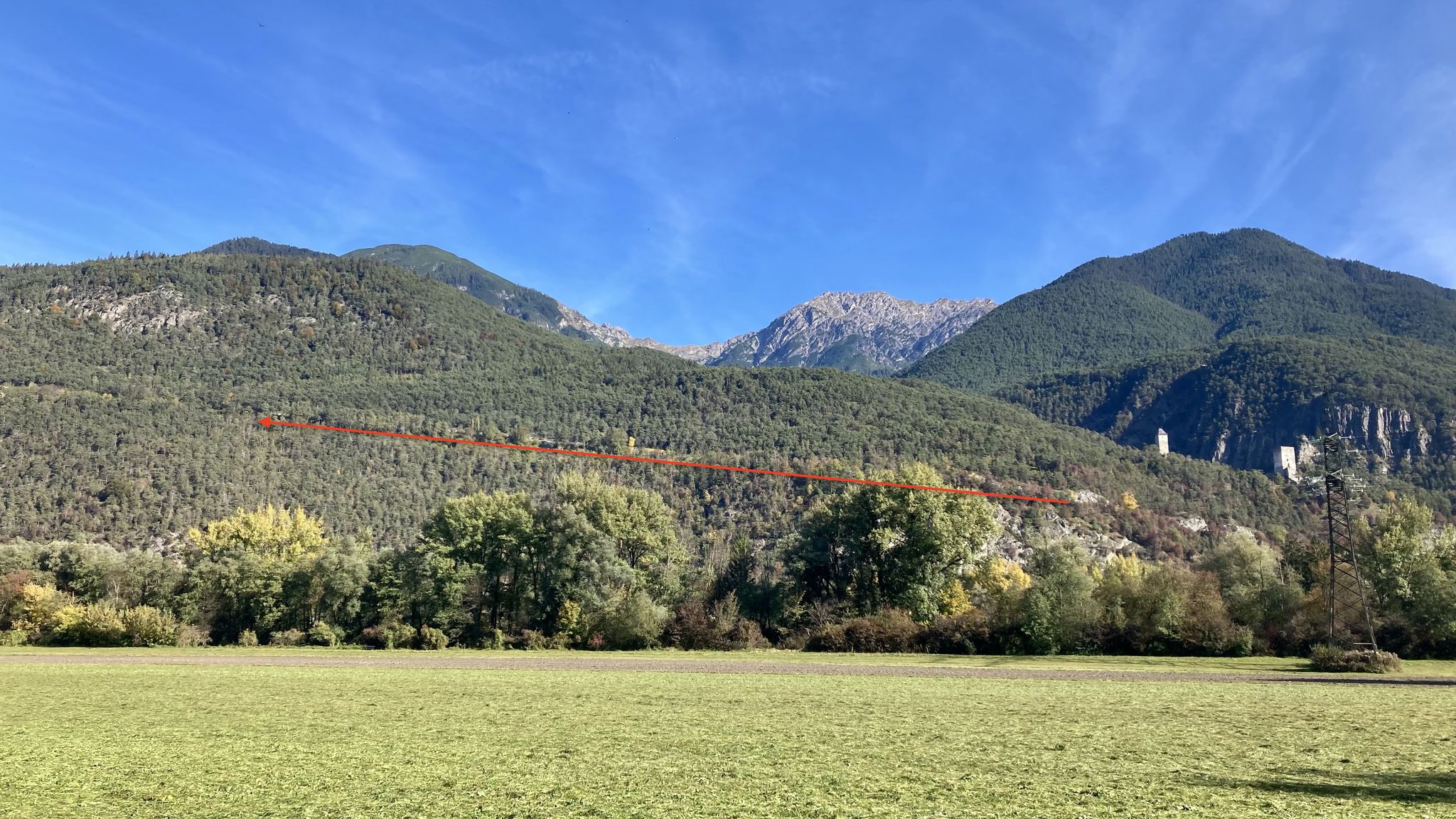 die Bergstraße von Seefeld > Zirler Berg > Zirl  – für Radler verboten 🚳
