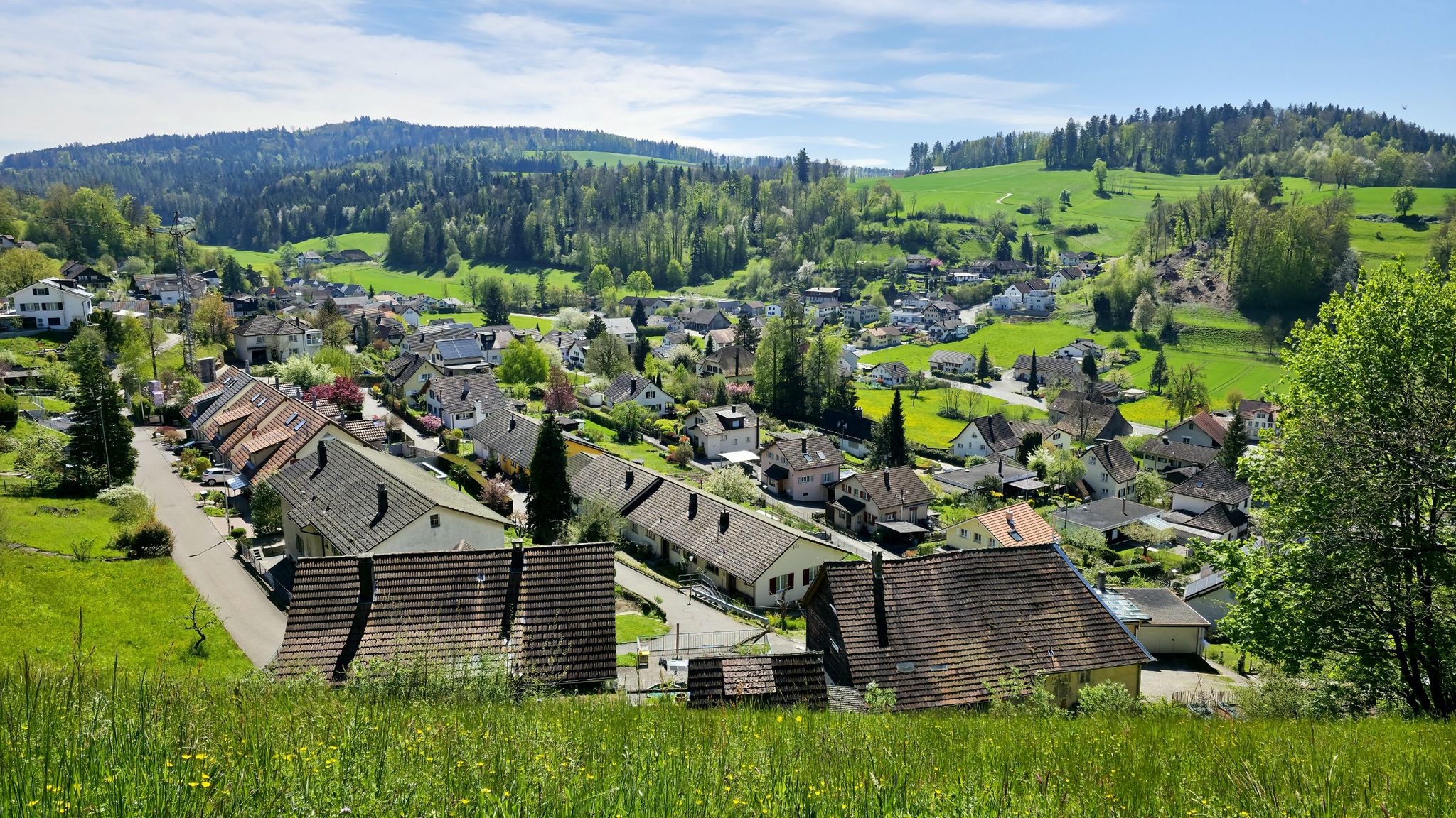 In einer sanften Wegbiegung, "wandert" unser Blick übers etwas verschlafene "Teufenthal", das in der Mitte des Wynentals liegt. l