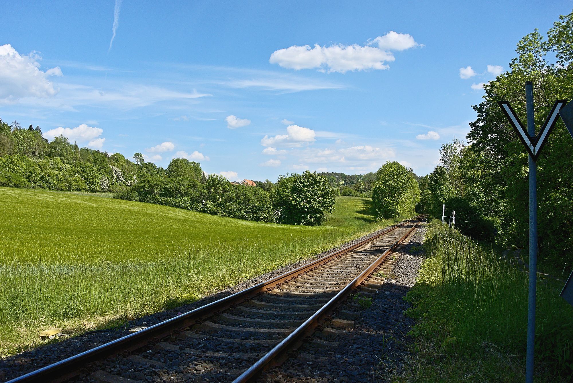 Überquerung der Bahnstrecke nach Bayreuth
