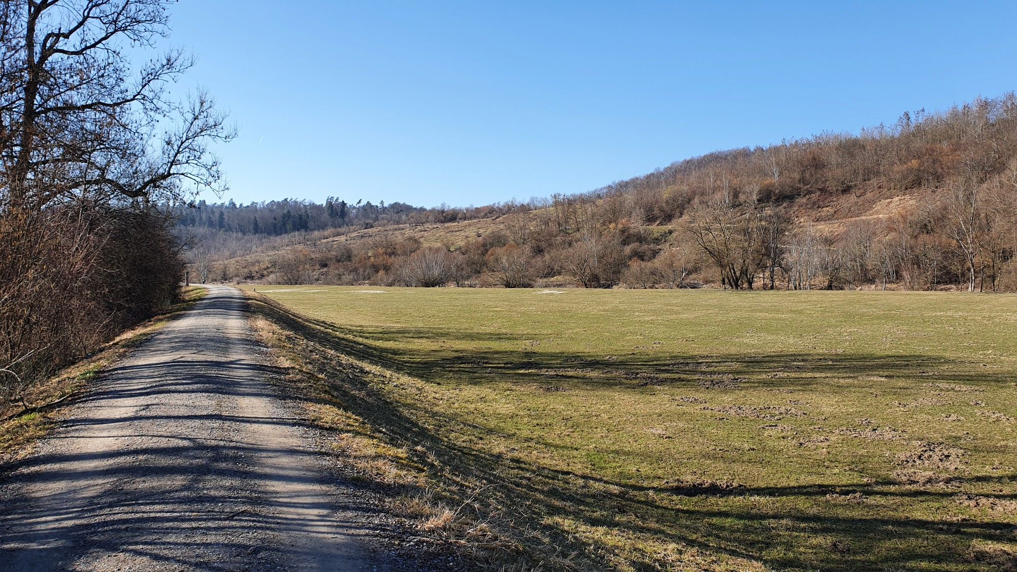 Thurweg, hinten der Ziel-Schiesshang vom Militär
