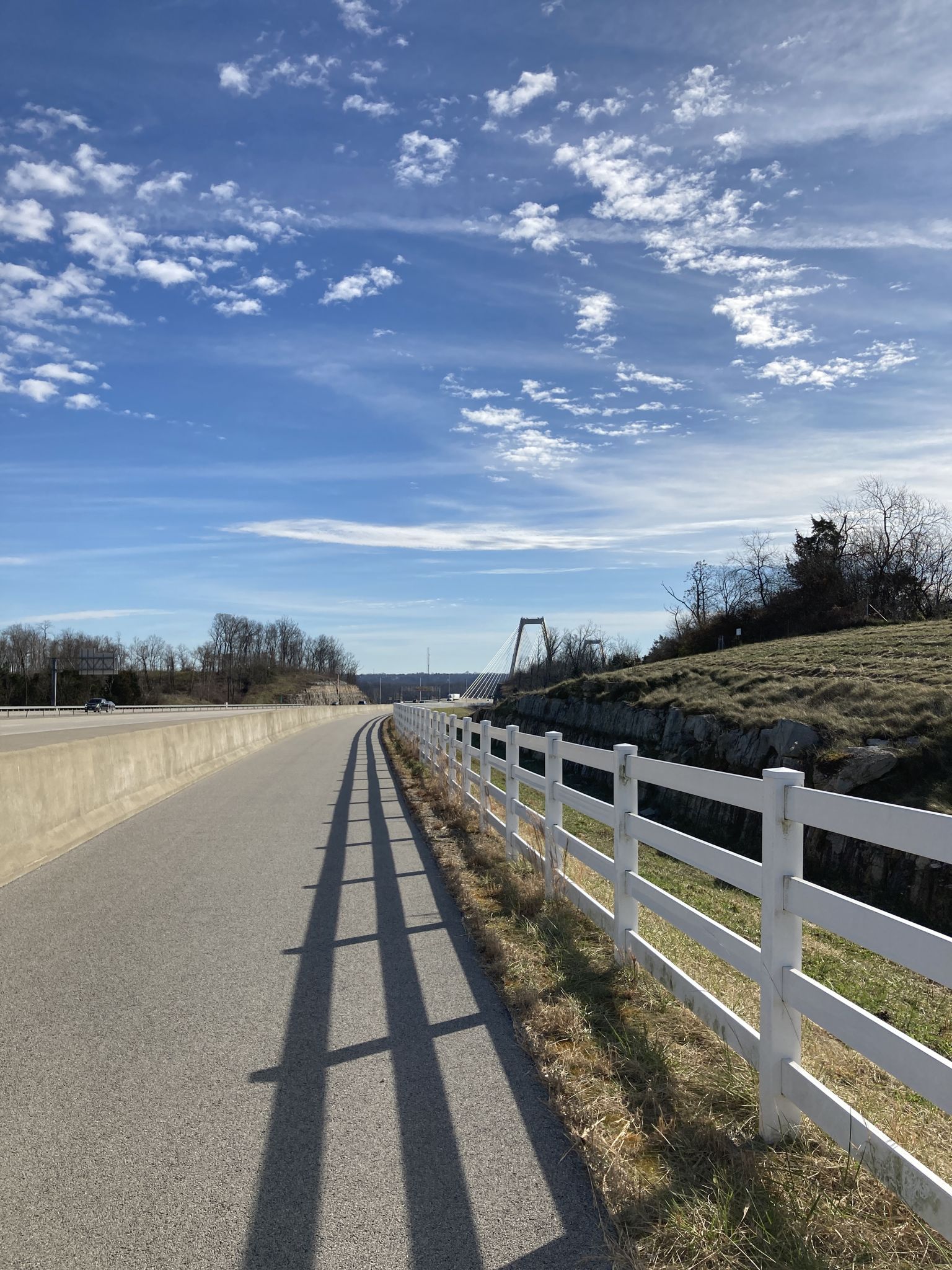 Approaching south bound bridge across the Ohio River