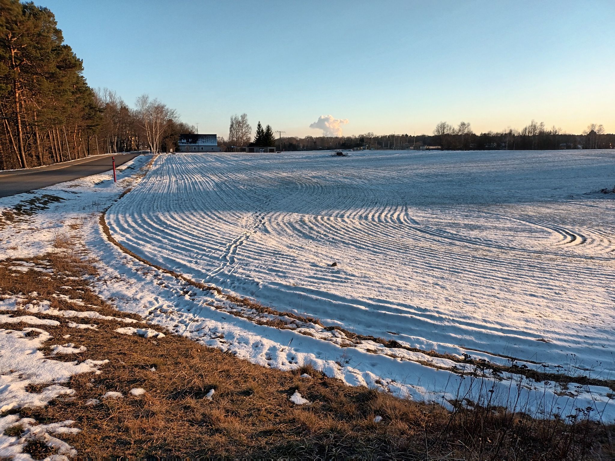 im Hintergrund/Bildmitte: "Wolke" vom Kraftwerk Boxberg