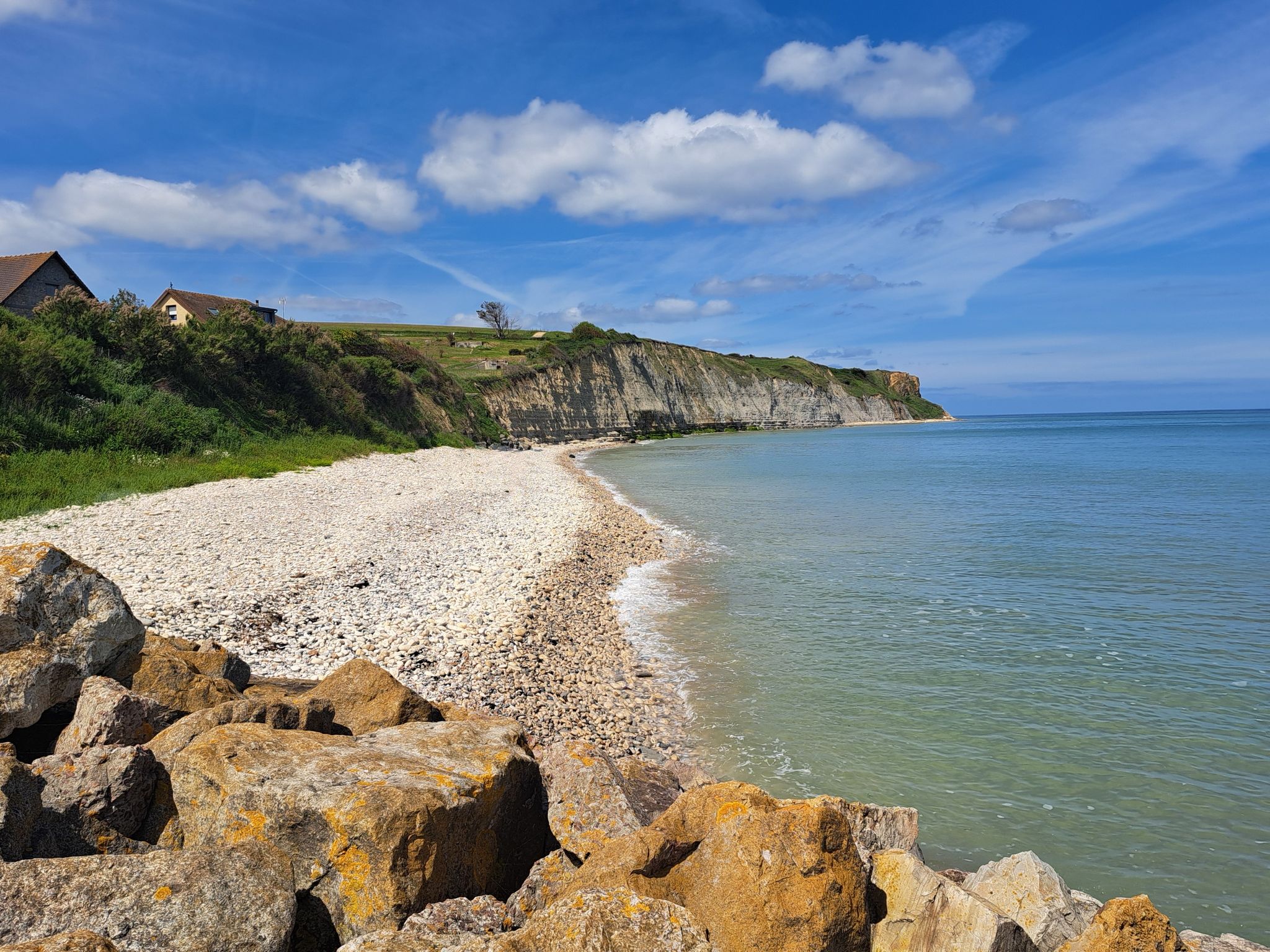 Blick auf die Steilküste bei Arromanches
