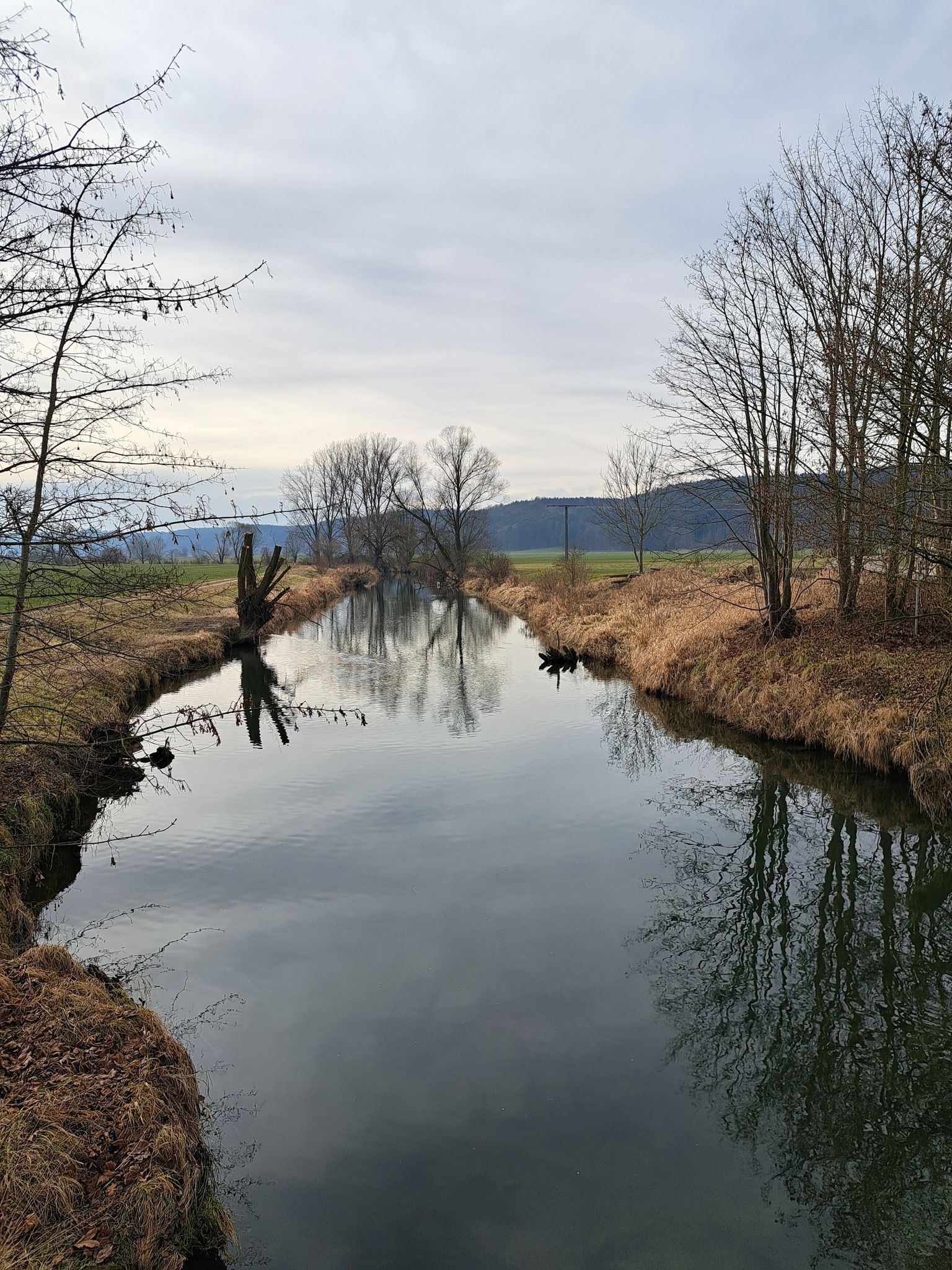 Linker Arm der Günz Richtung Süden, an der äußeren Günzbrücke in Kettershausen