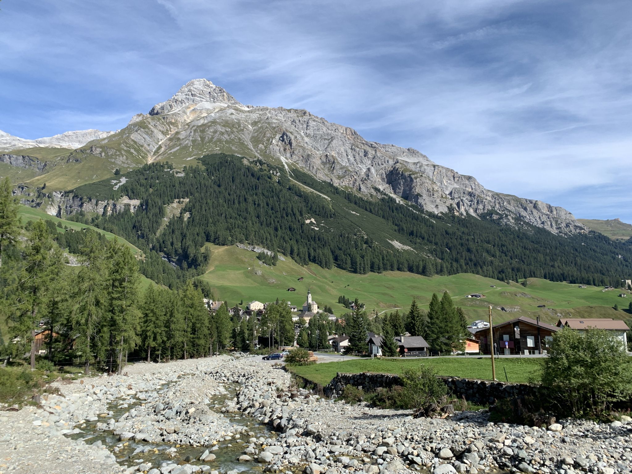 Blick auf Splügen