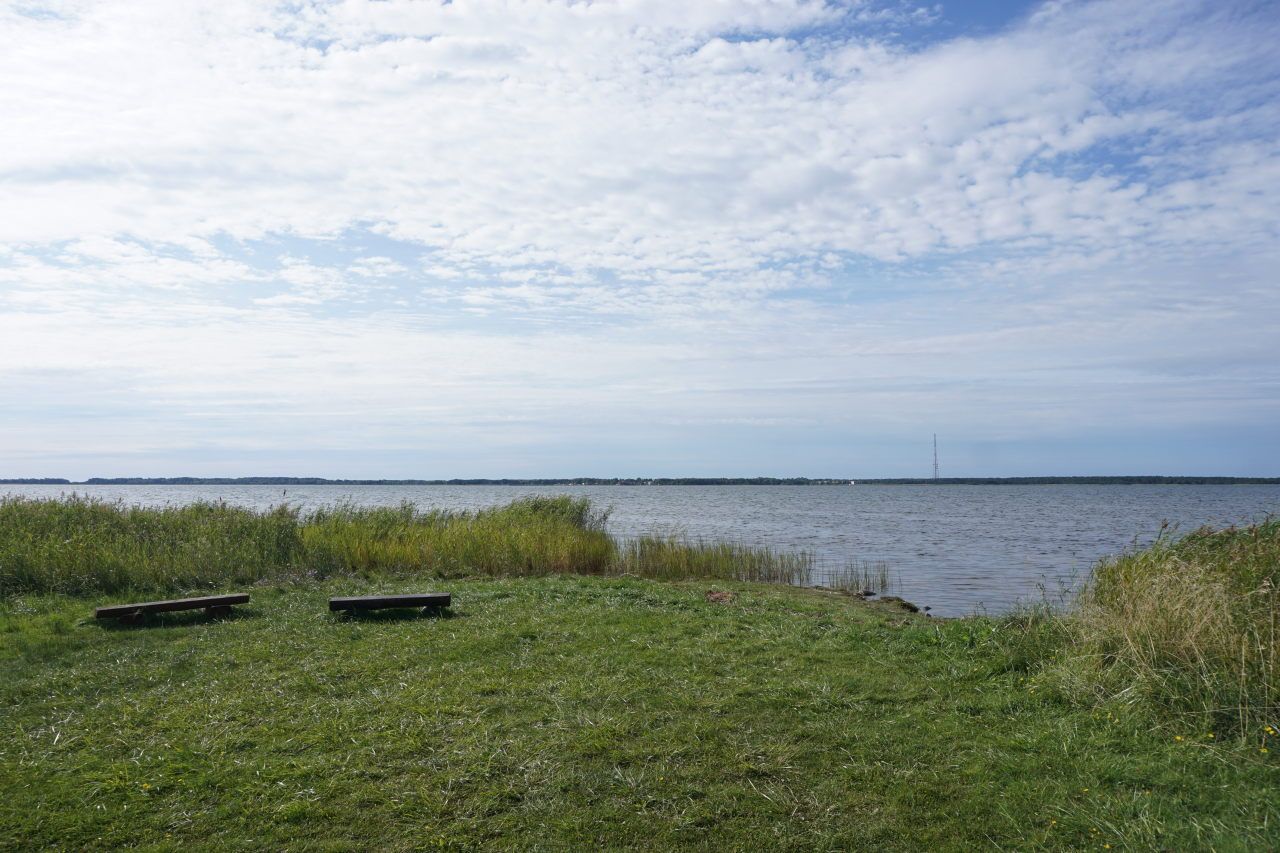 alter Hafen von Vahtna - heute Badestelle mit kleinem Biwakplatz