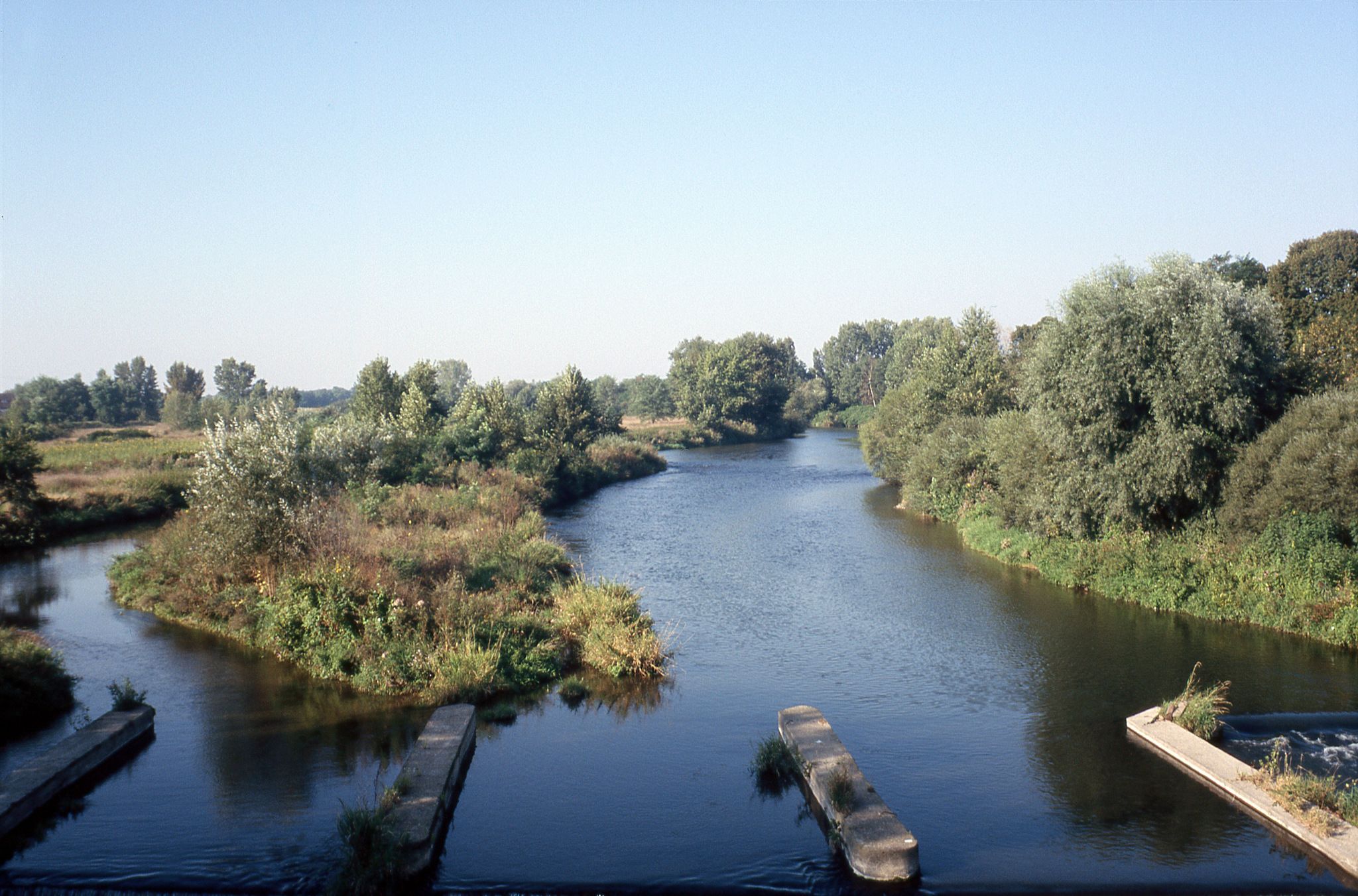 Blick von der Ill-Brücke bei Meyenheim
