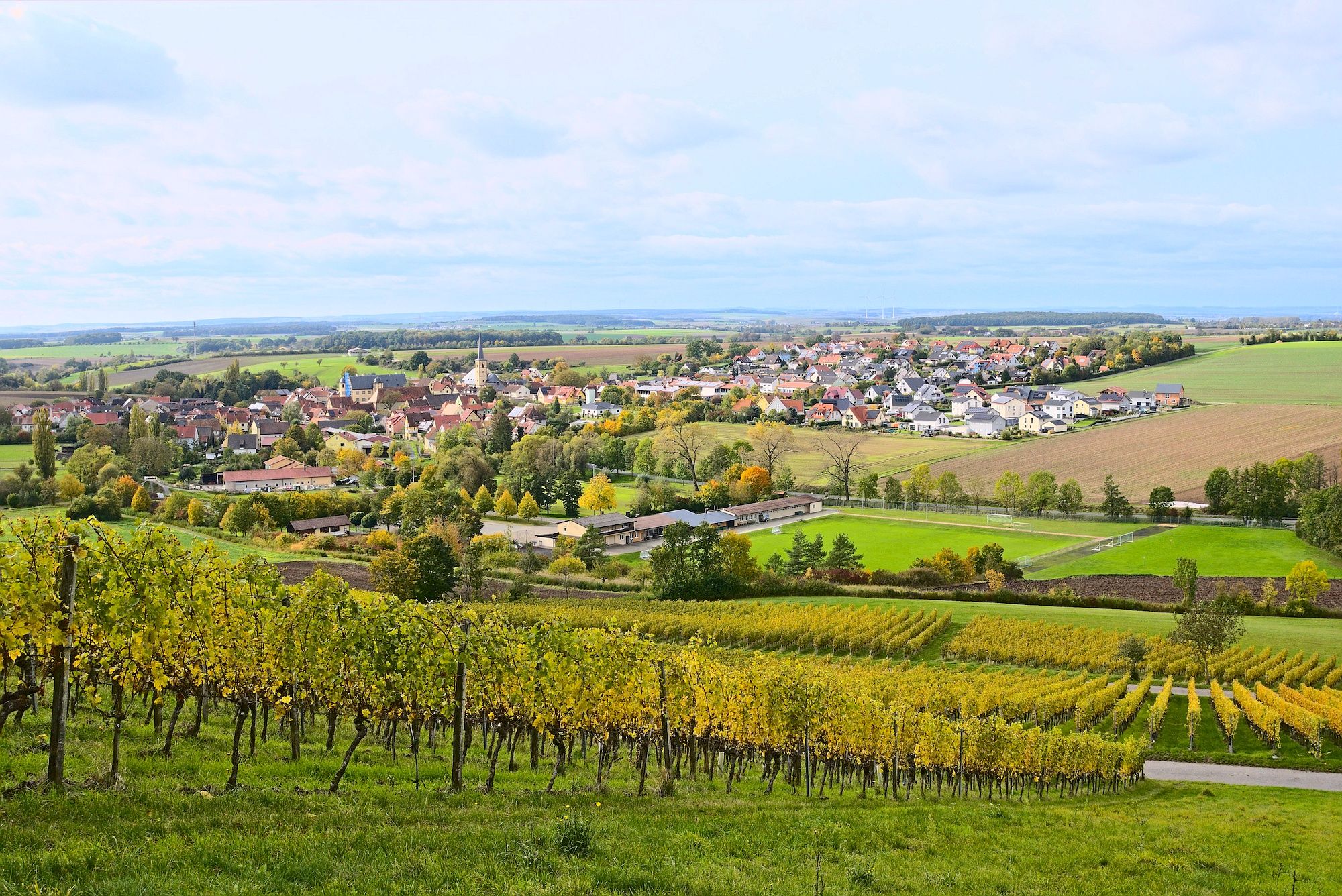 Blick nach Oberschwarzach