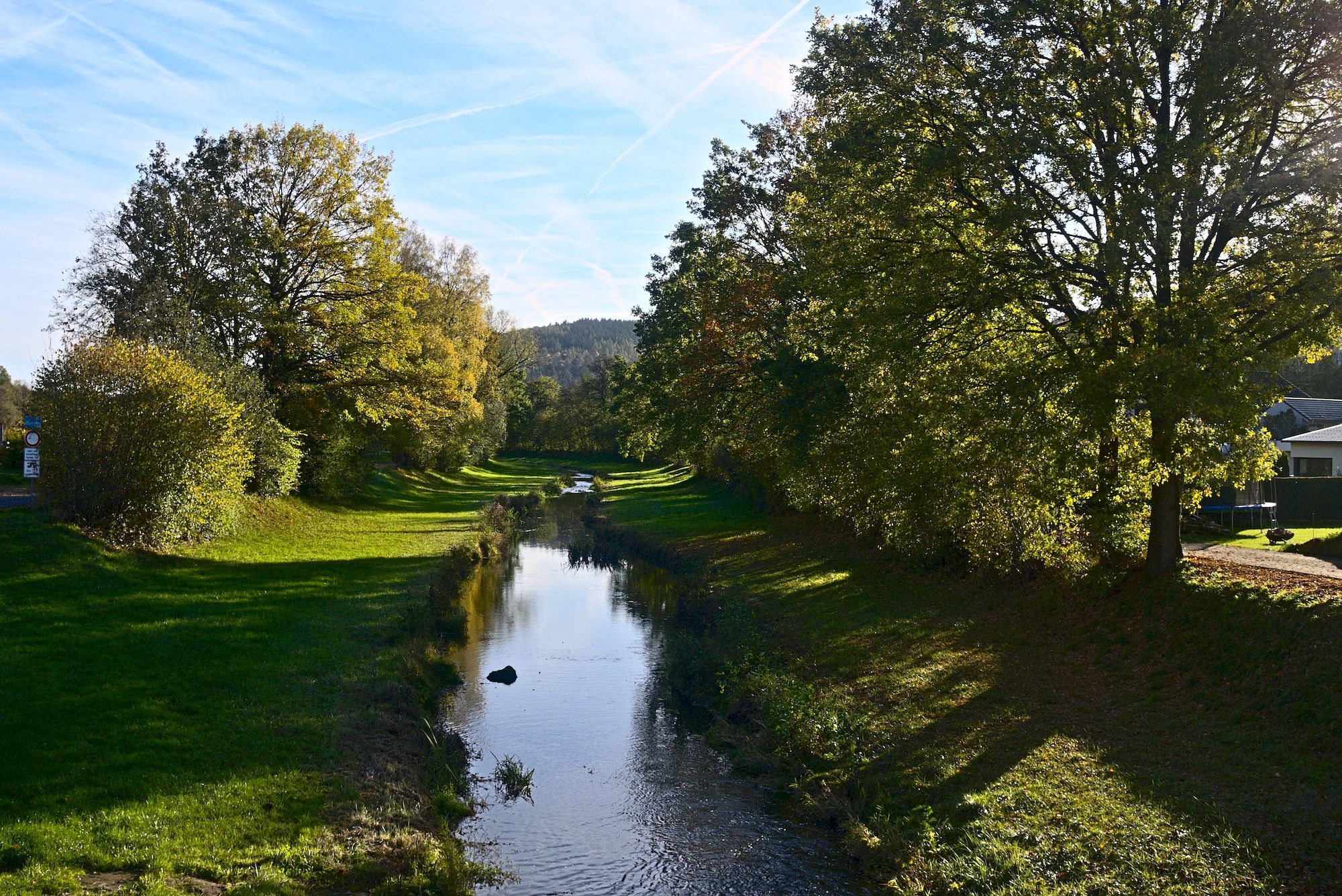 Blick auf die Aura in Burgsinn