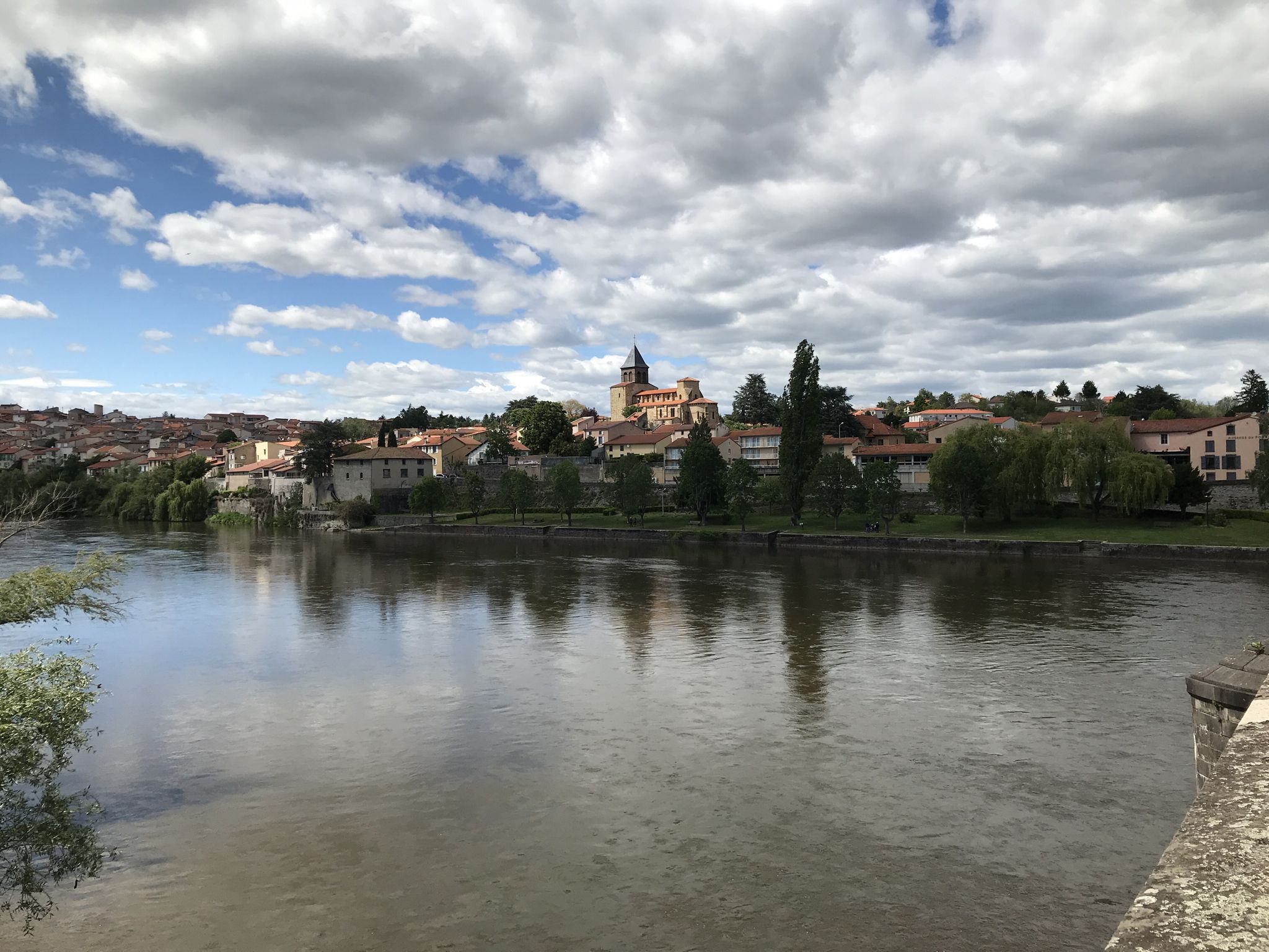 View of the church from the bridge 