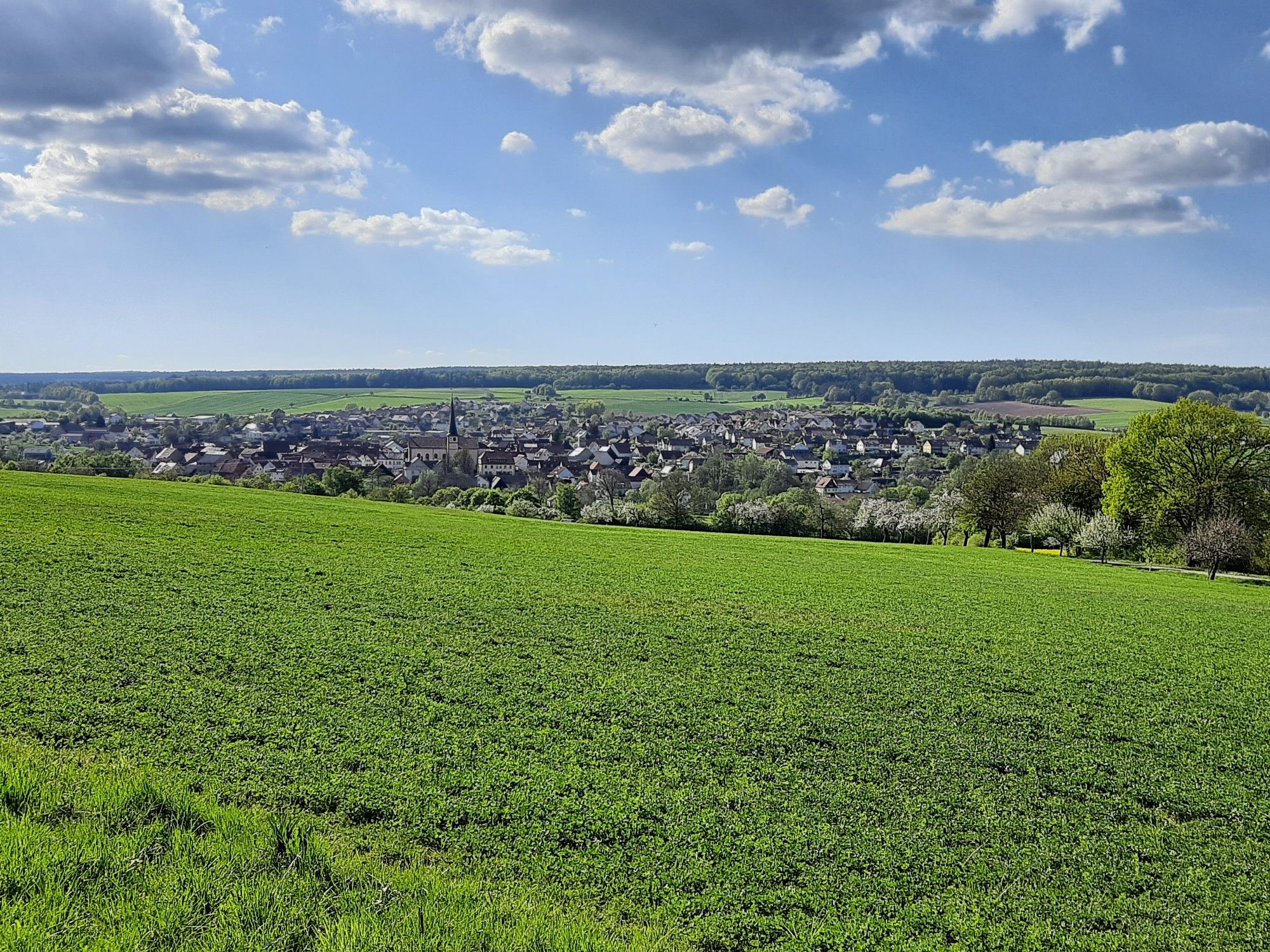 Blick auf Oberthulba
