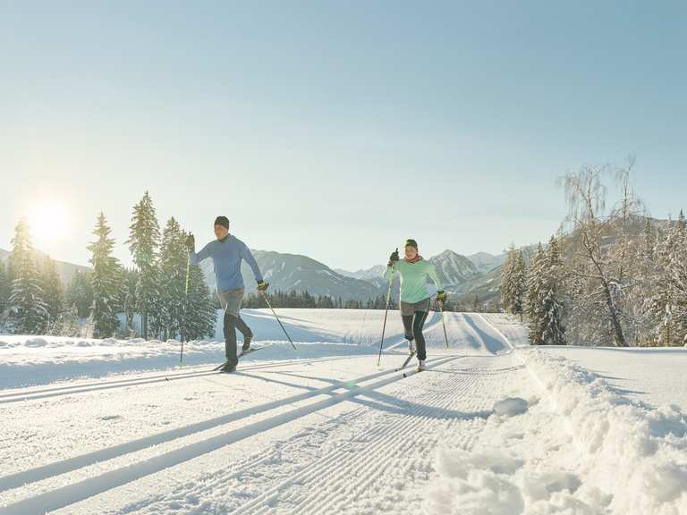 Crosscountry skiing in SchladmingDachstein an Austrian winter