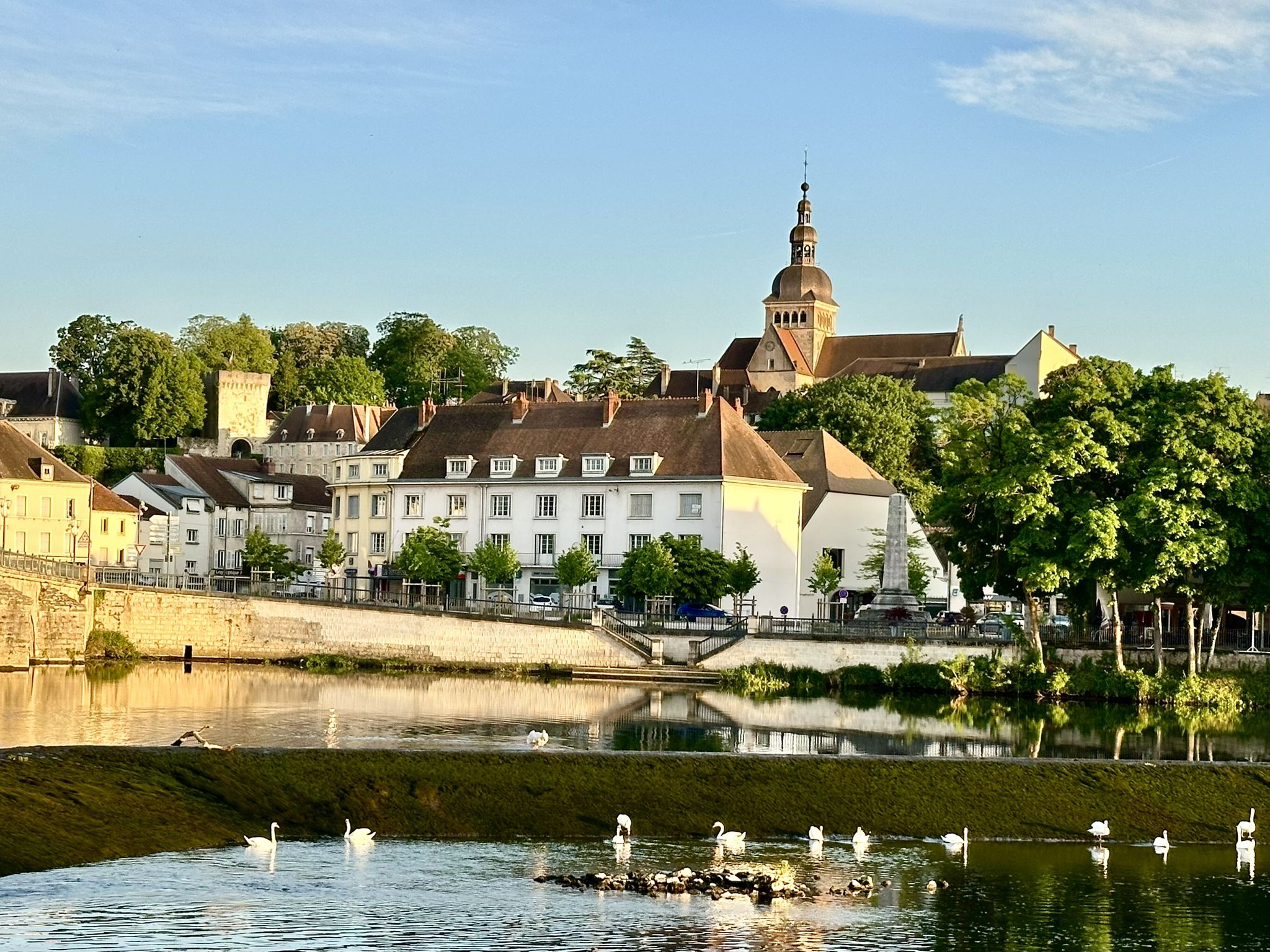 Blick über die Saône nach Gray