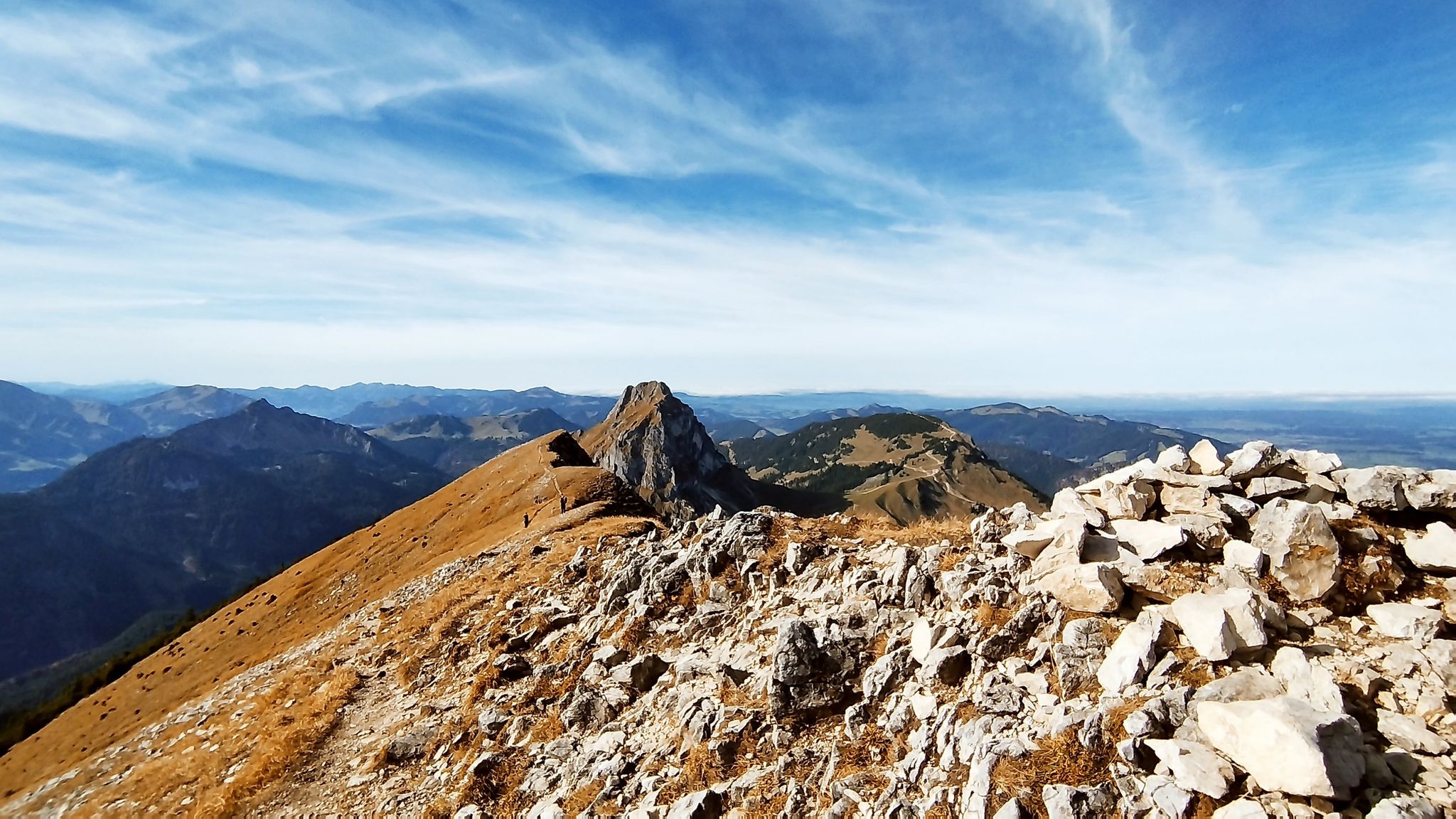 Blick zurück zu Aggenstein und Breitenberg