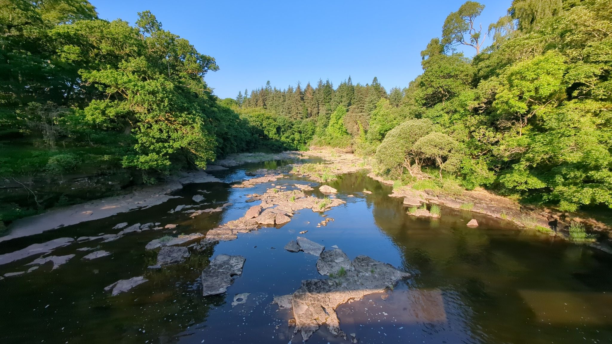 view from Bonnington weir