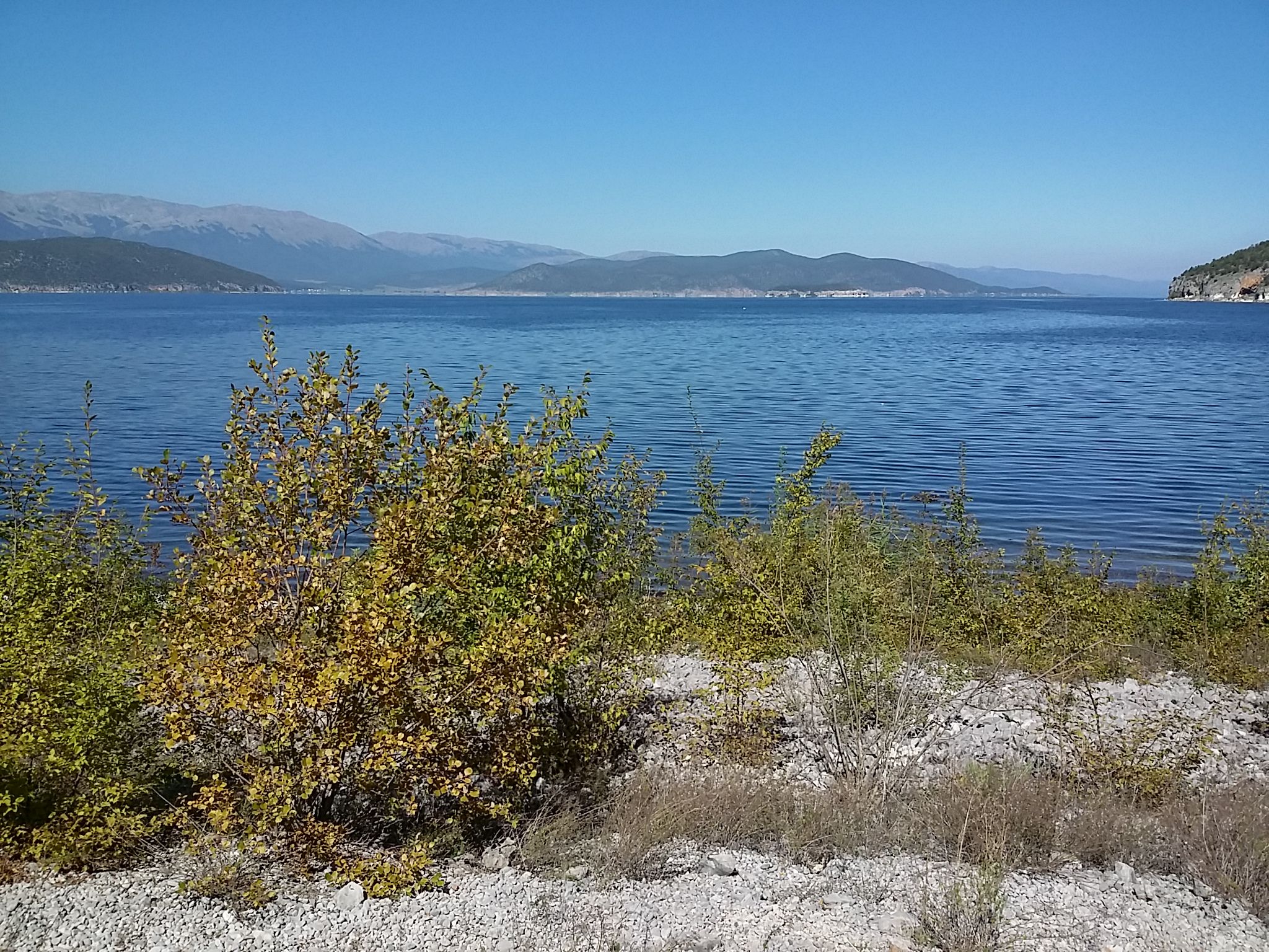 the great Prespa lake -  view to Albania 