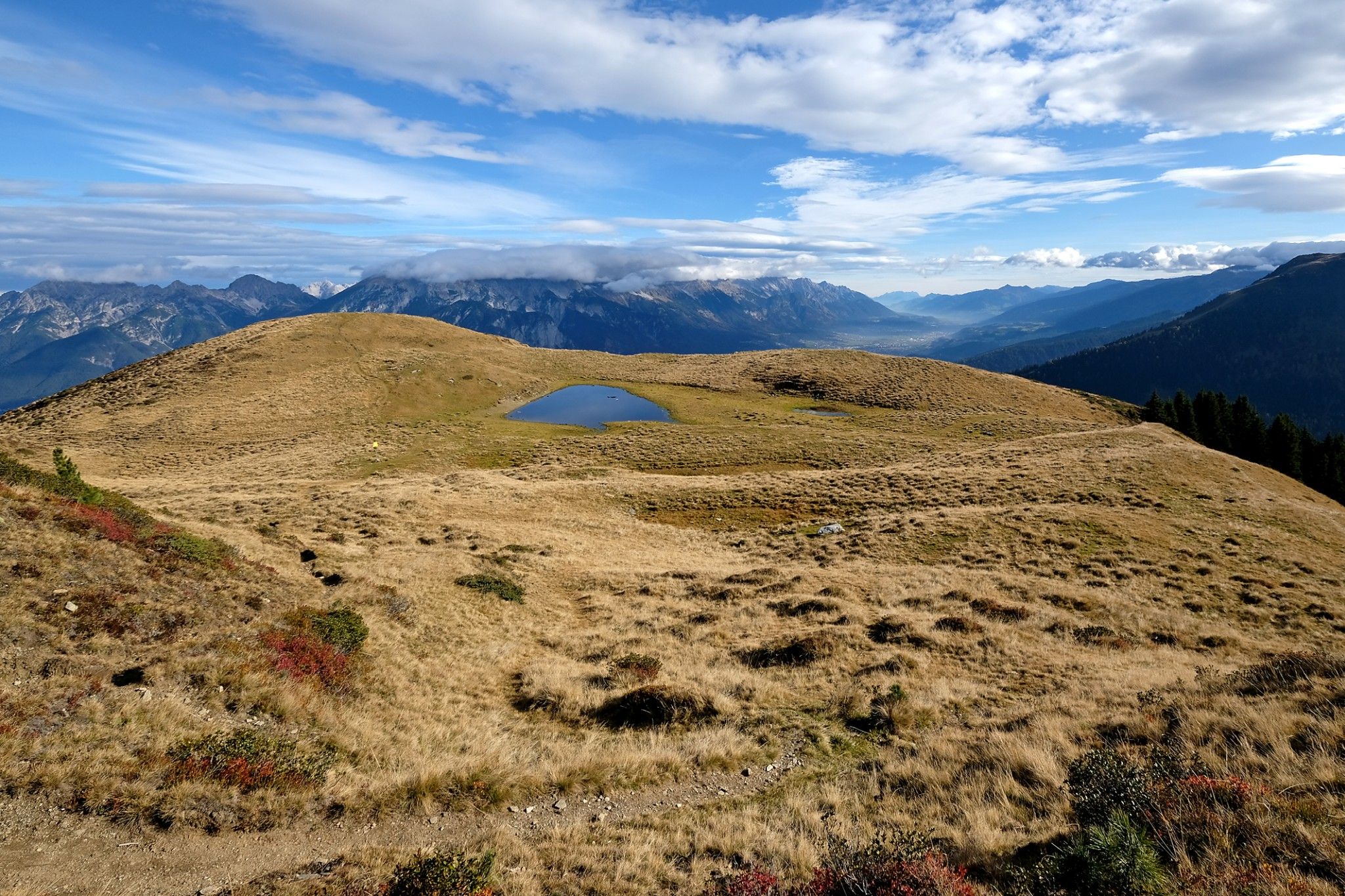Salfeiner See, niedriger Wasserstand