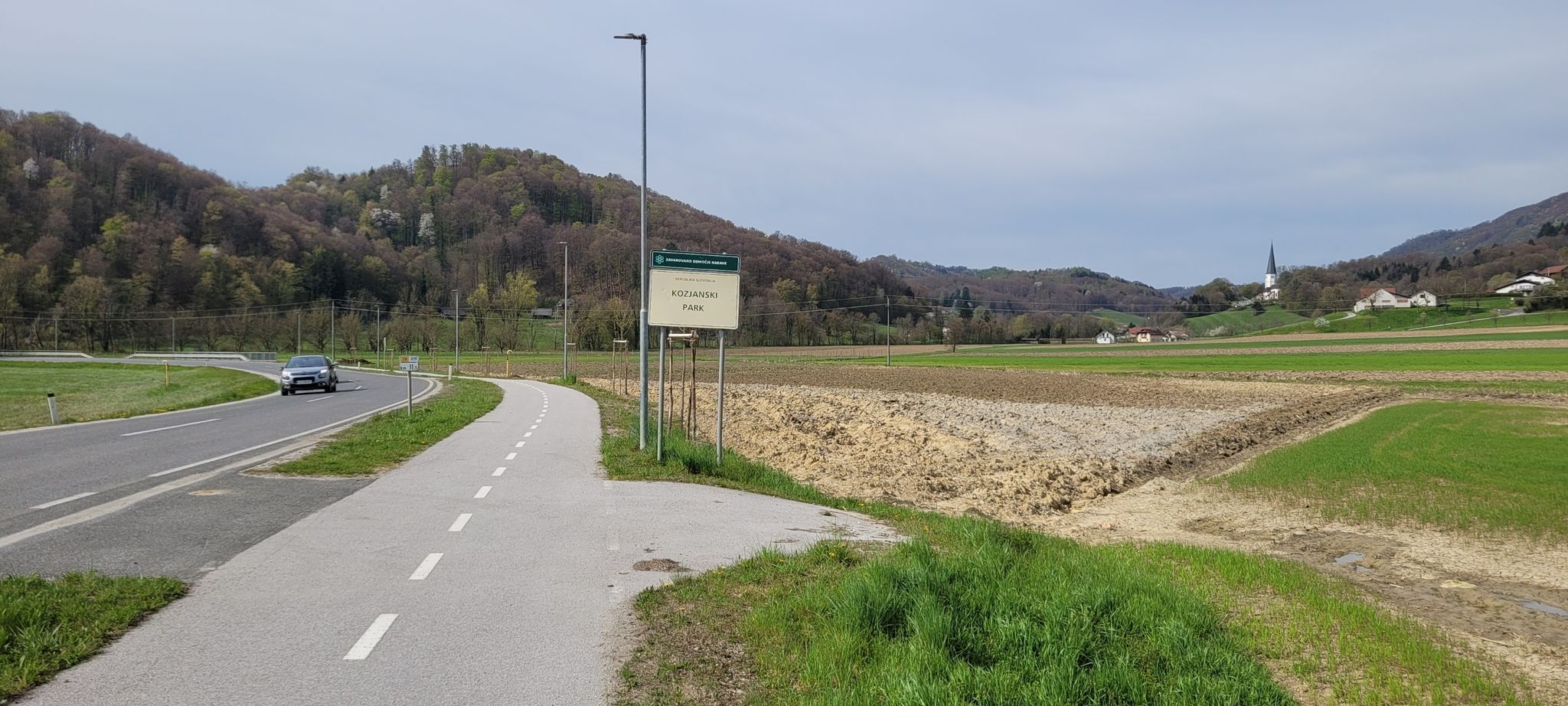 asphalted bike road