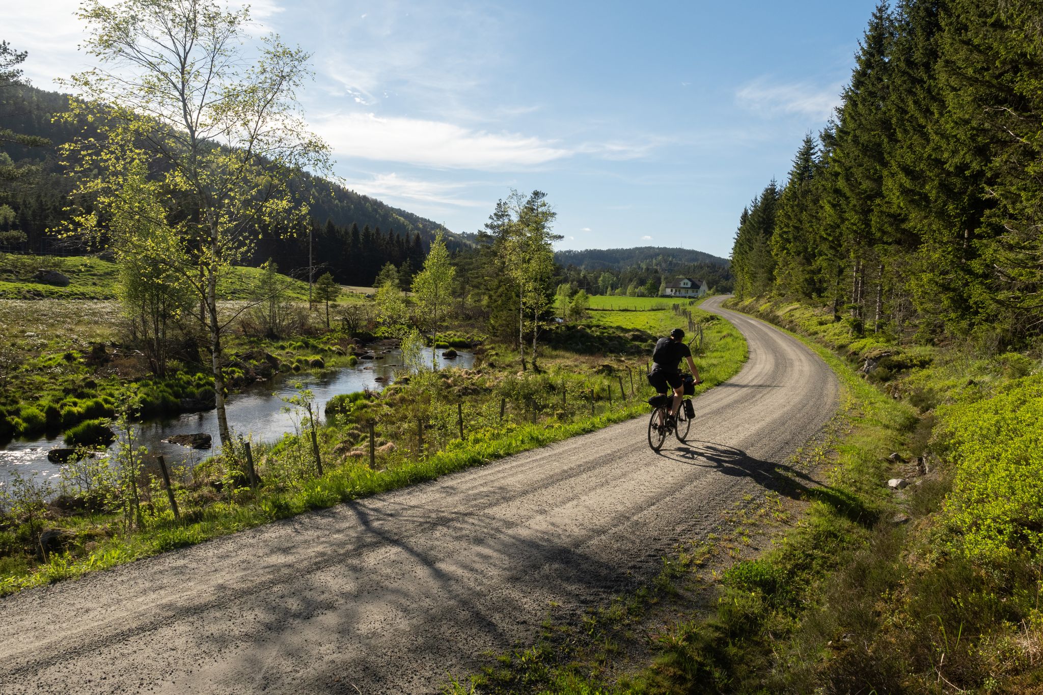 Gravelroad richting Sira