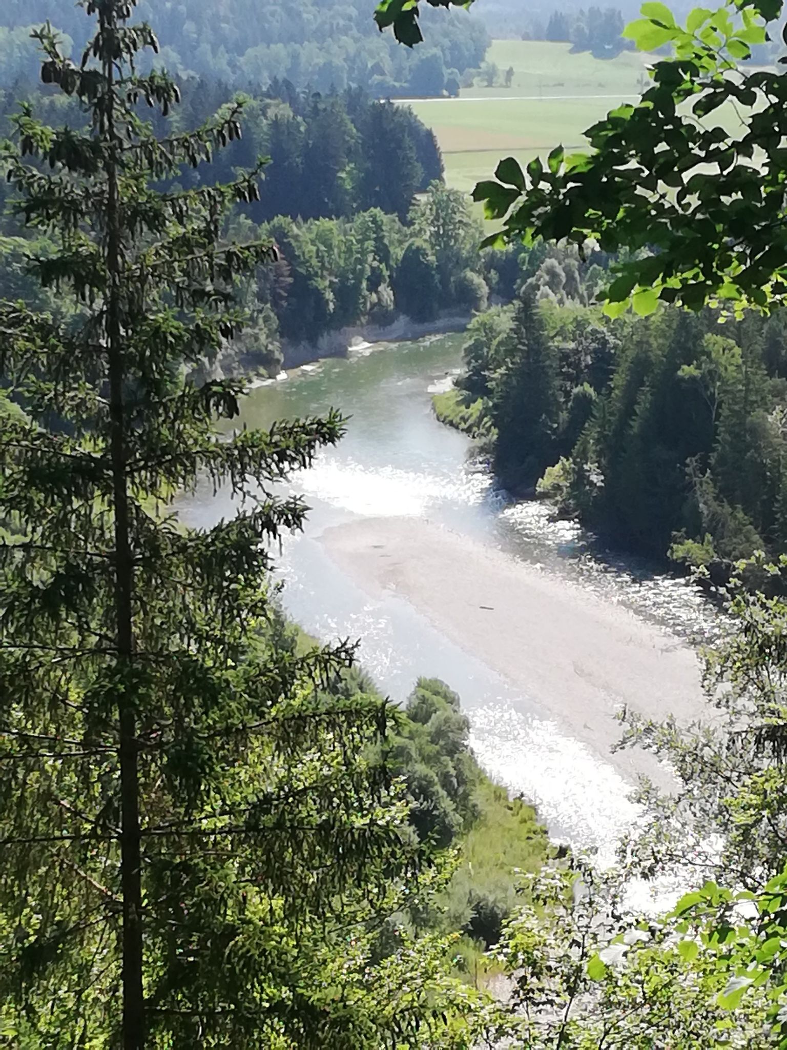 ... am Malerwinkel, ... ein Blick auf die Isar ...
