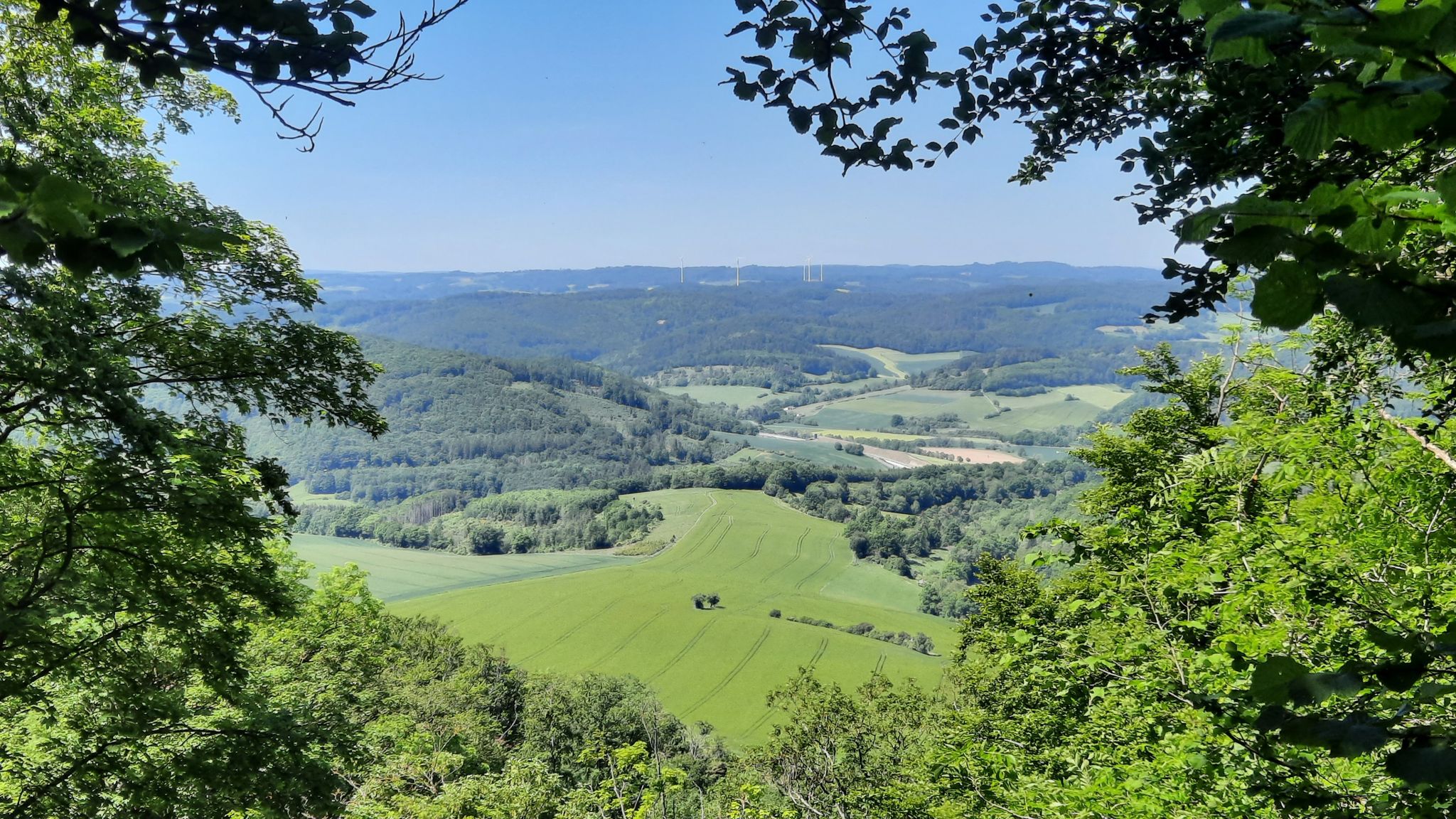 Schöne Aussicht beim Aufstieg zur Boyneburg